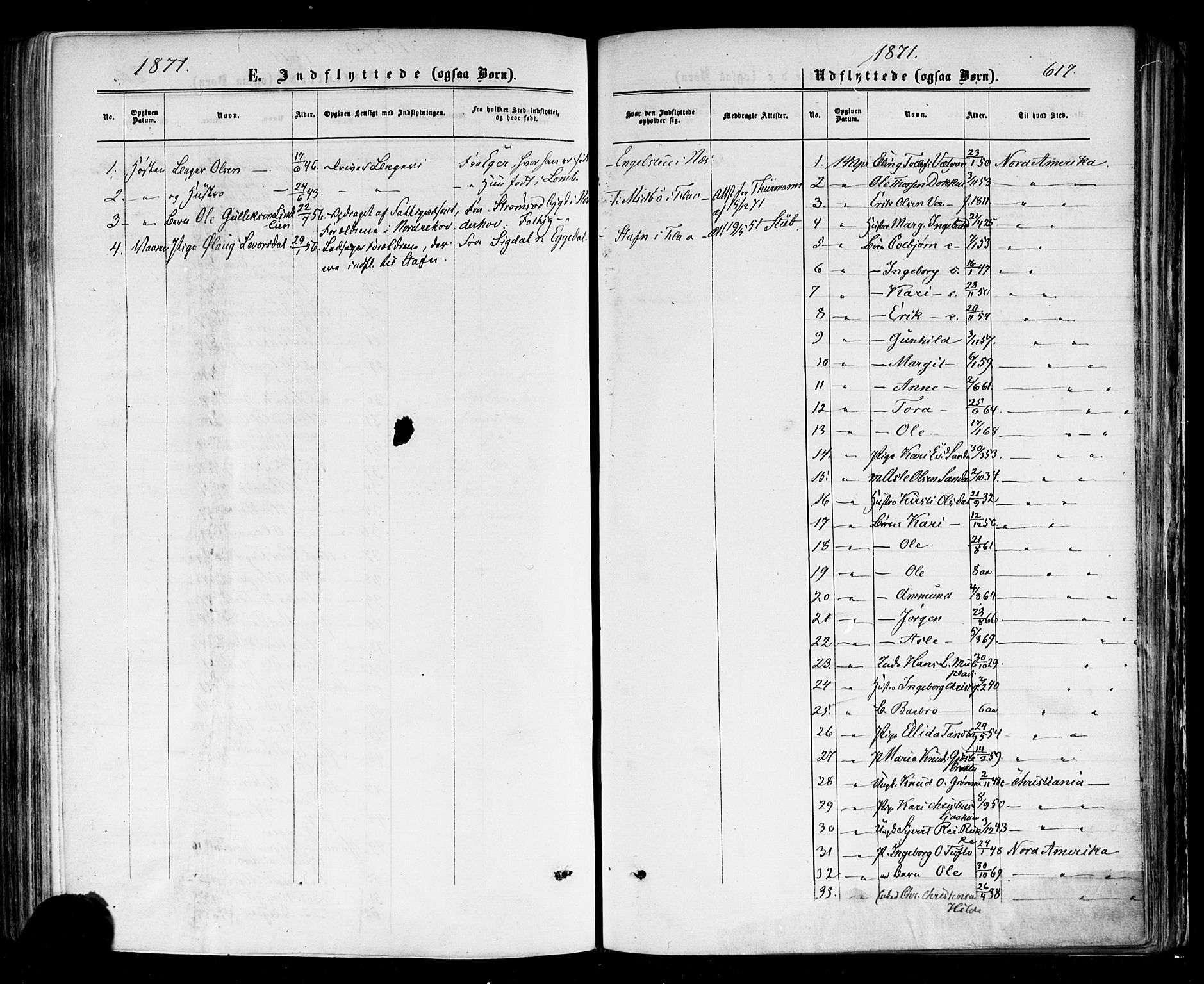 Nes kirkebøker, AV/SAKO-A-236/F/Fa/L0010: Parish register (official) no. 10, 1864-1880, p. 617