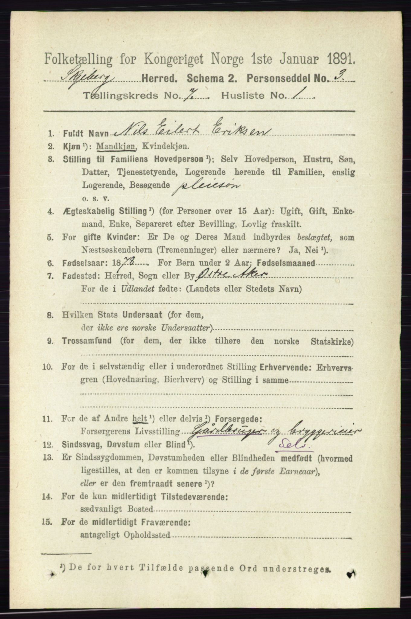 RA, 1891 census for 0115 Skjeberg, 1891, p. 3429