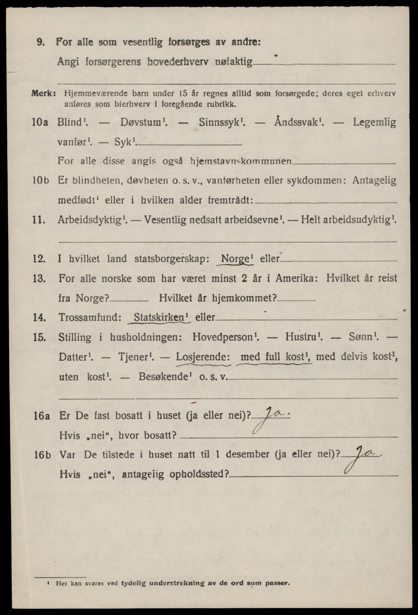 SAST, 1920 census for Sand, 1920, p. 2110