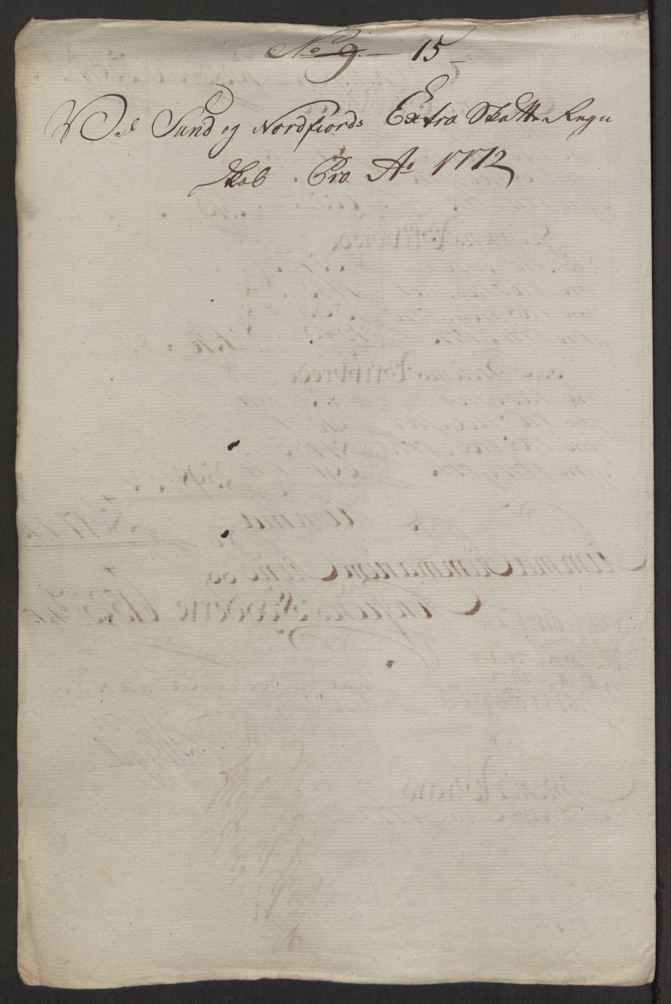Rentekammeret inntil 1814, Reviderte regnskaper, Fogderegnskap, RA/EA-4092/R53/L3551: Ekstraskatten Sunn- og Nordfjord, 1772, p. 59
