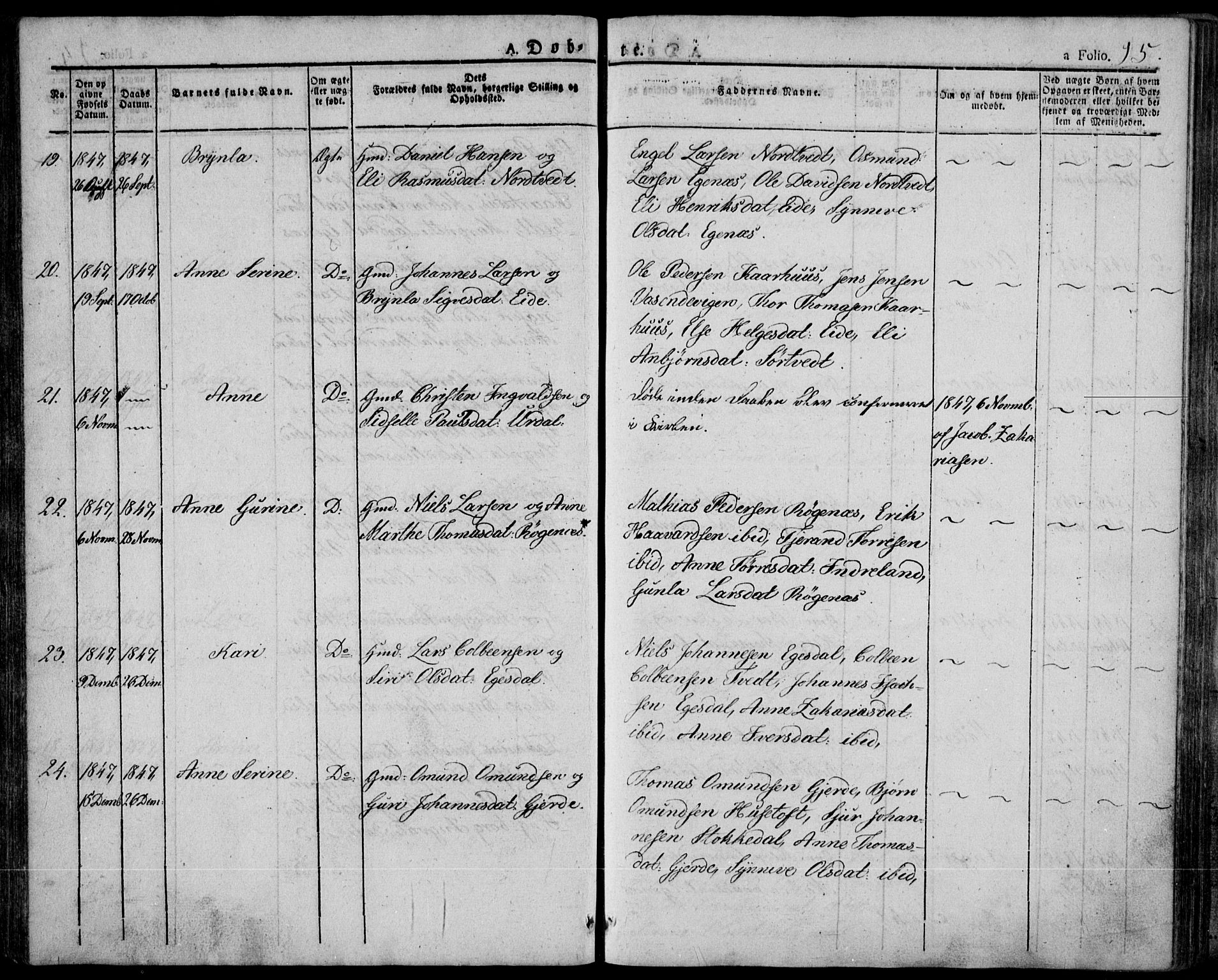 Skjold sokneprestkontor, AV/SAST-A-101847/H/Ha/Haa/L0005: Parish register (official) no. A 5, 1830-1856, p. 95