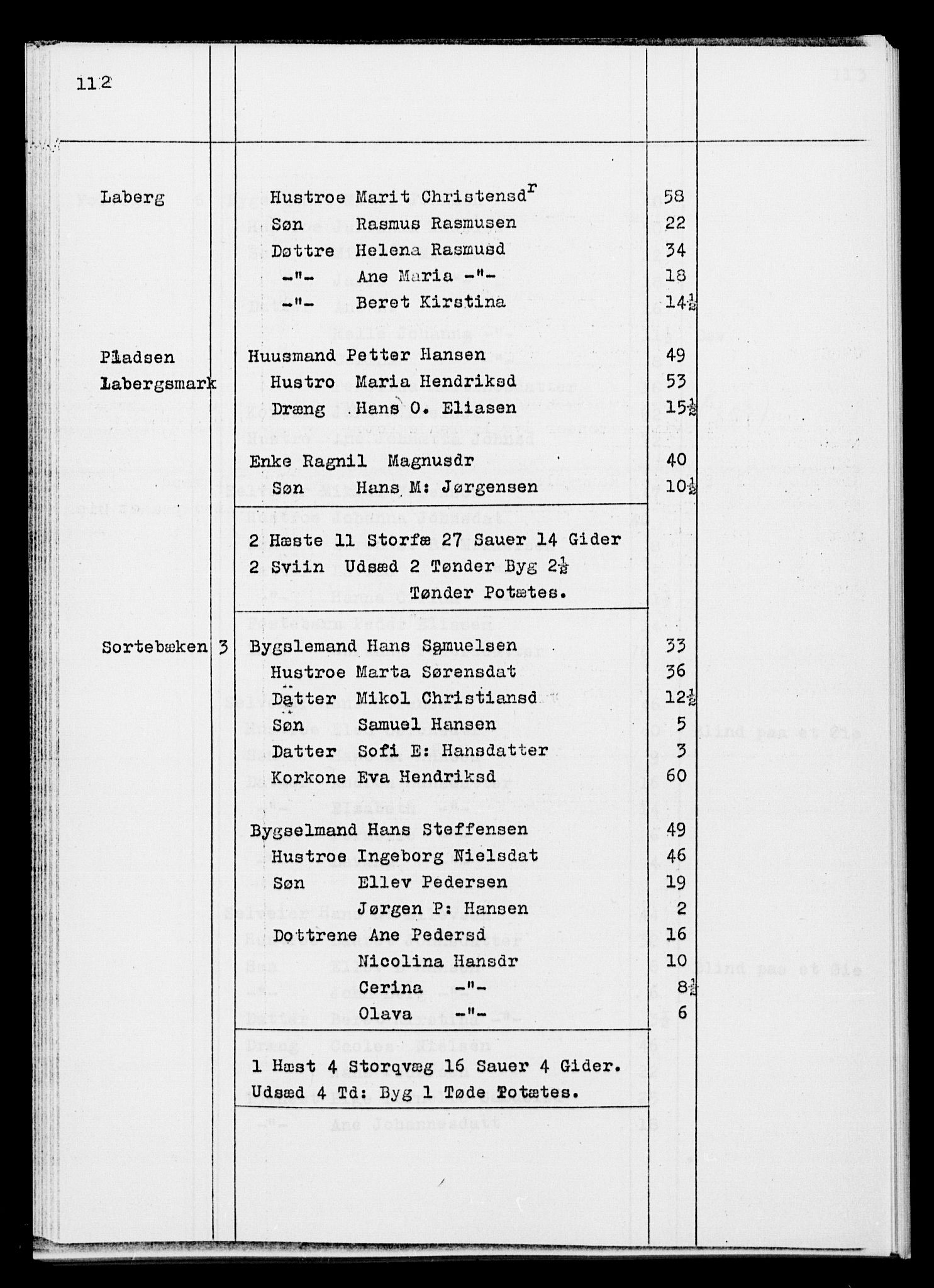 SATØ, Census 1845 for Ibestad, 1845, p. 112