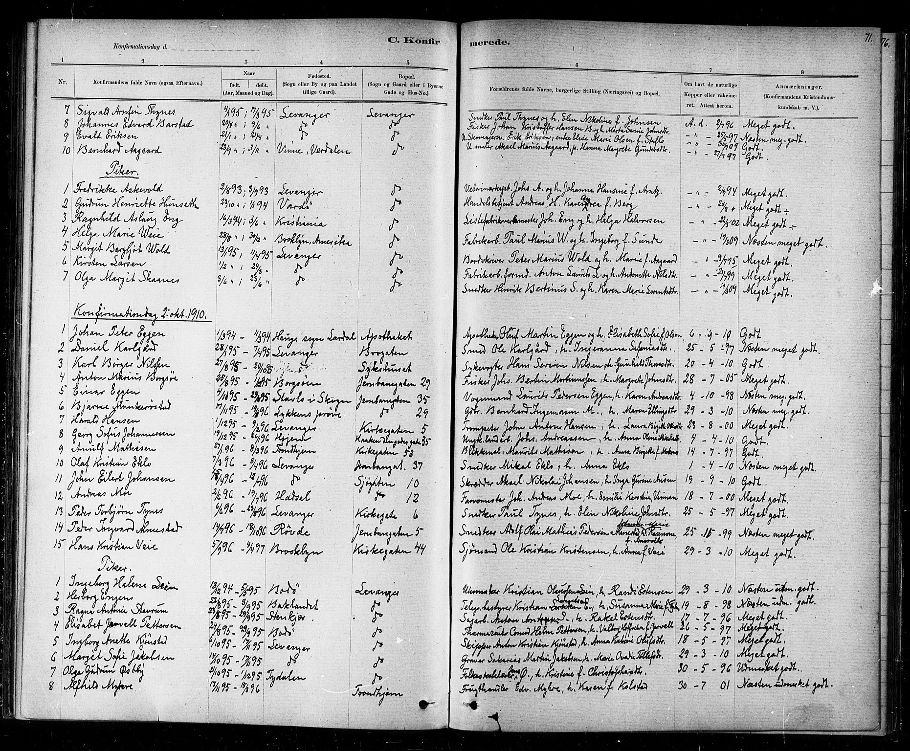 Ministerialprotokoller, klokkerbøker og fødselsregistre - Nord-Trøndelag, SAT/A-1458/720/L0192: Parish register (copy) no. 720C01, 1880-1917, p. 71