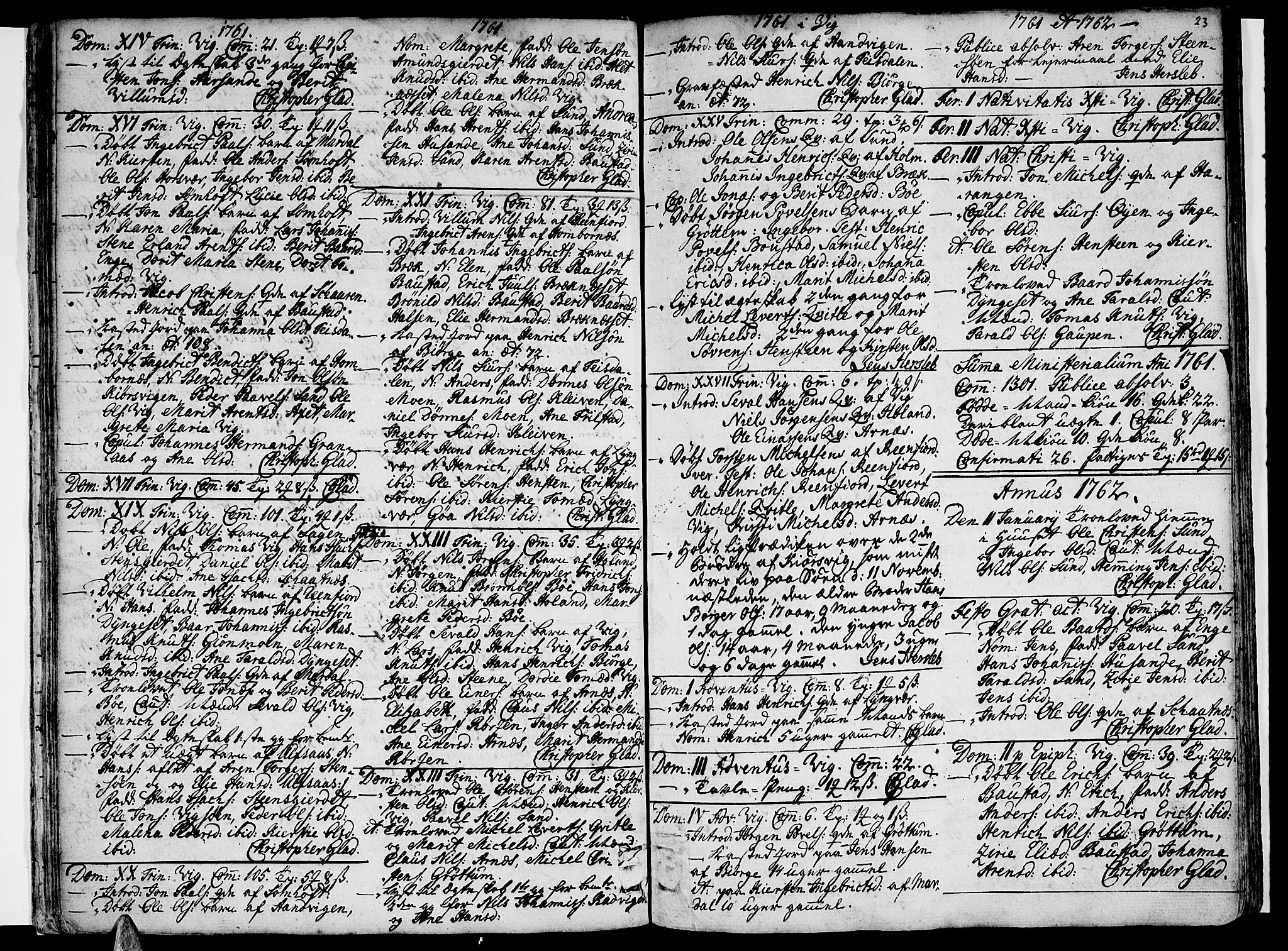 Ministerialprotokoller, klokkerbøker og fødselsregistre - Nordland, SAT/A-1459/812/L0173: Parish register (official) no. 812A02, 1752-1800, p. 23