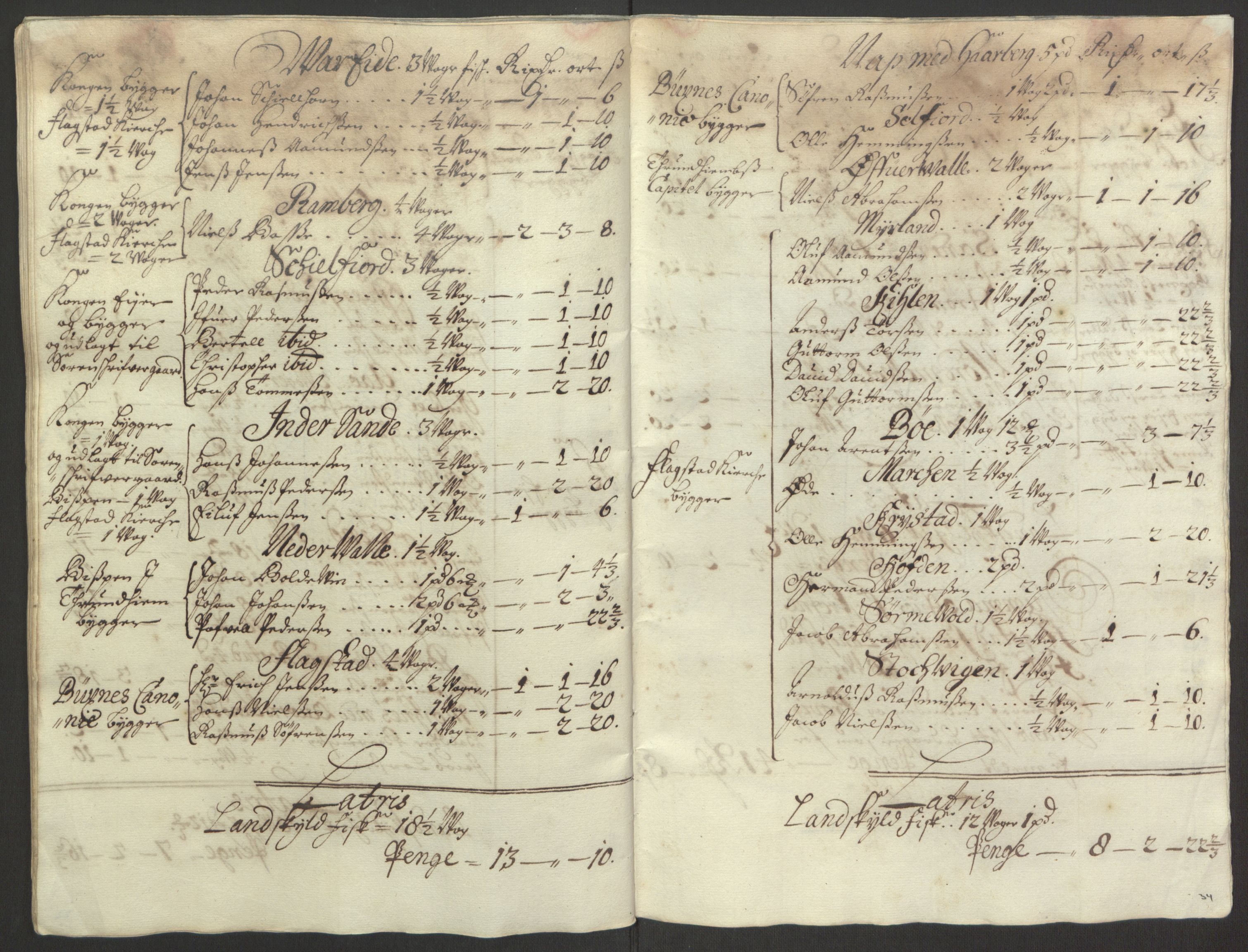 Rentekammeret inntil 1814, Reviderte regnskaper, Fogderegnskap, AV/RA-EA-4092/R67/L4677: Fogderegnskap Vesterålen, Andenes og Lofoten, 1694-1695, p. 48