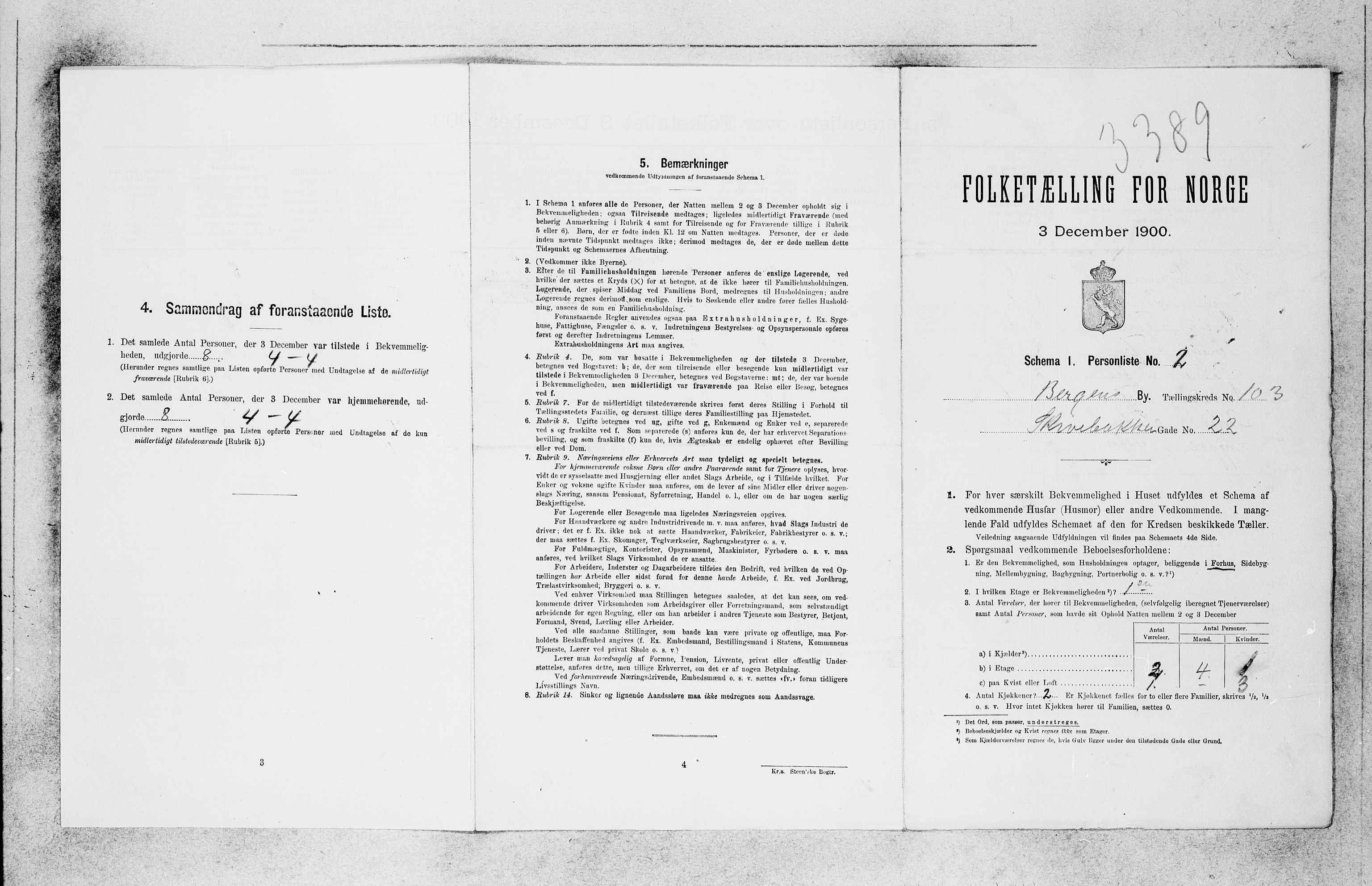 SAB, 1900 census for Bergen, 1900, p. 21500