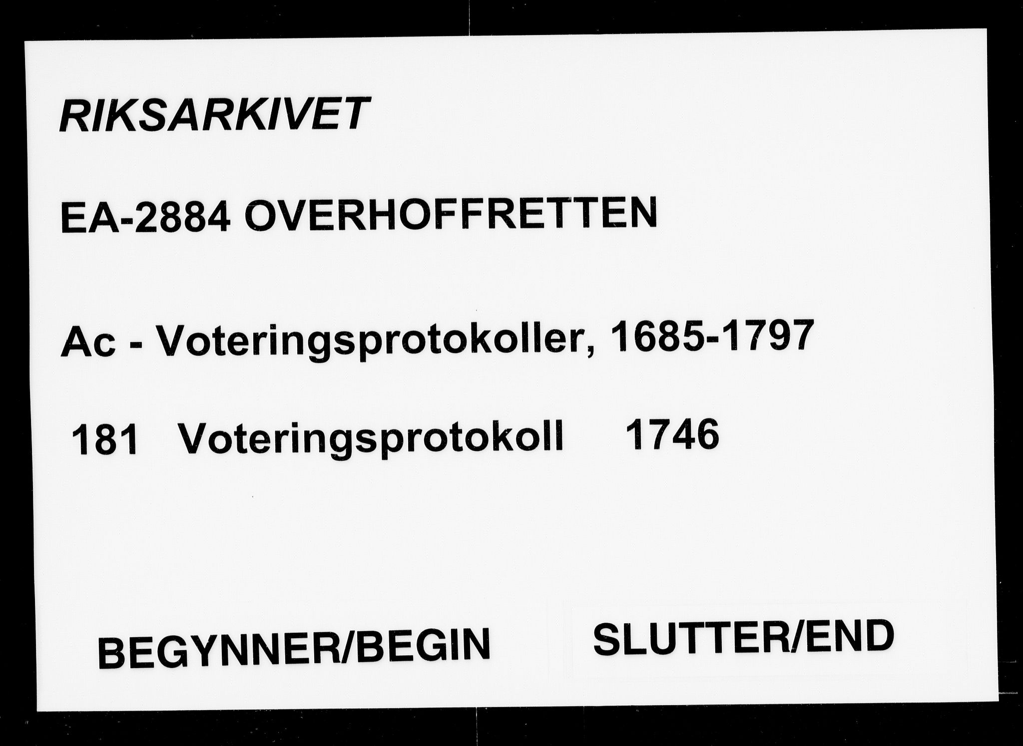 Overhoffretten 1667-1797, AV/RA-EA-2884/Ac/L0181: Voteringsprotokoll, 1746