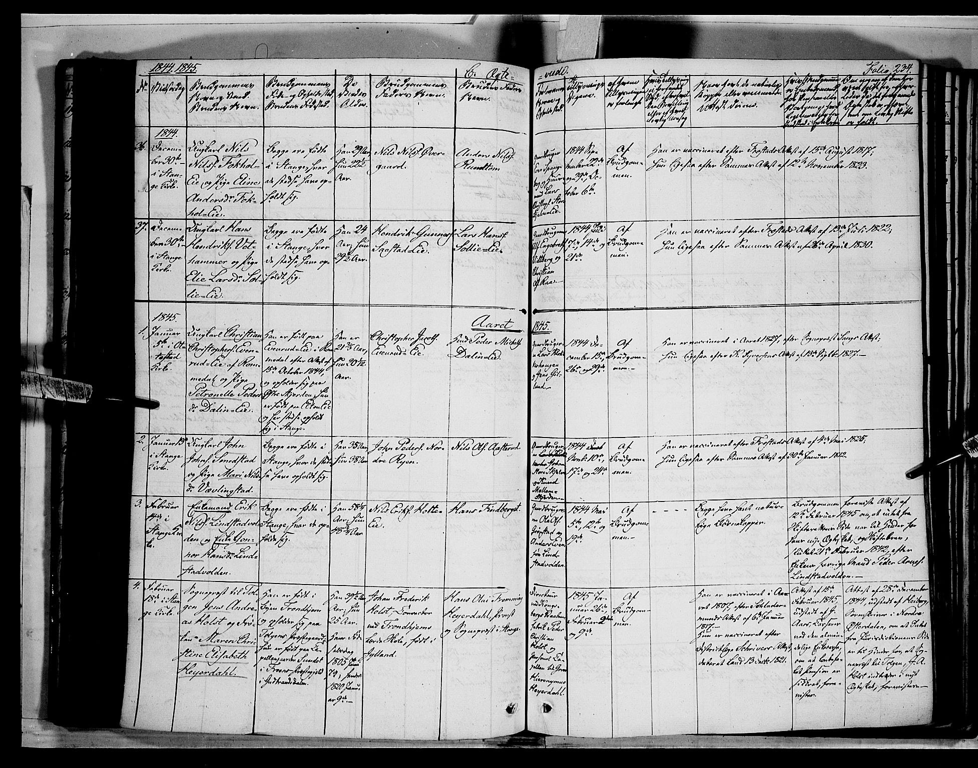 Stange prestekontor, AV/SAH-PREST-002/K/L0010: Parish register (official) no. 10, 1835-1845, p. 234