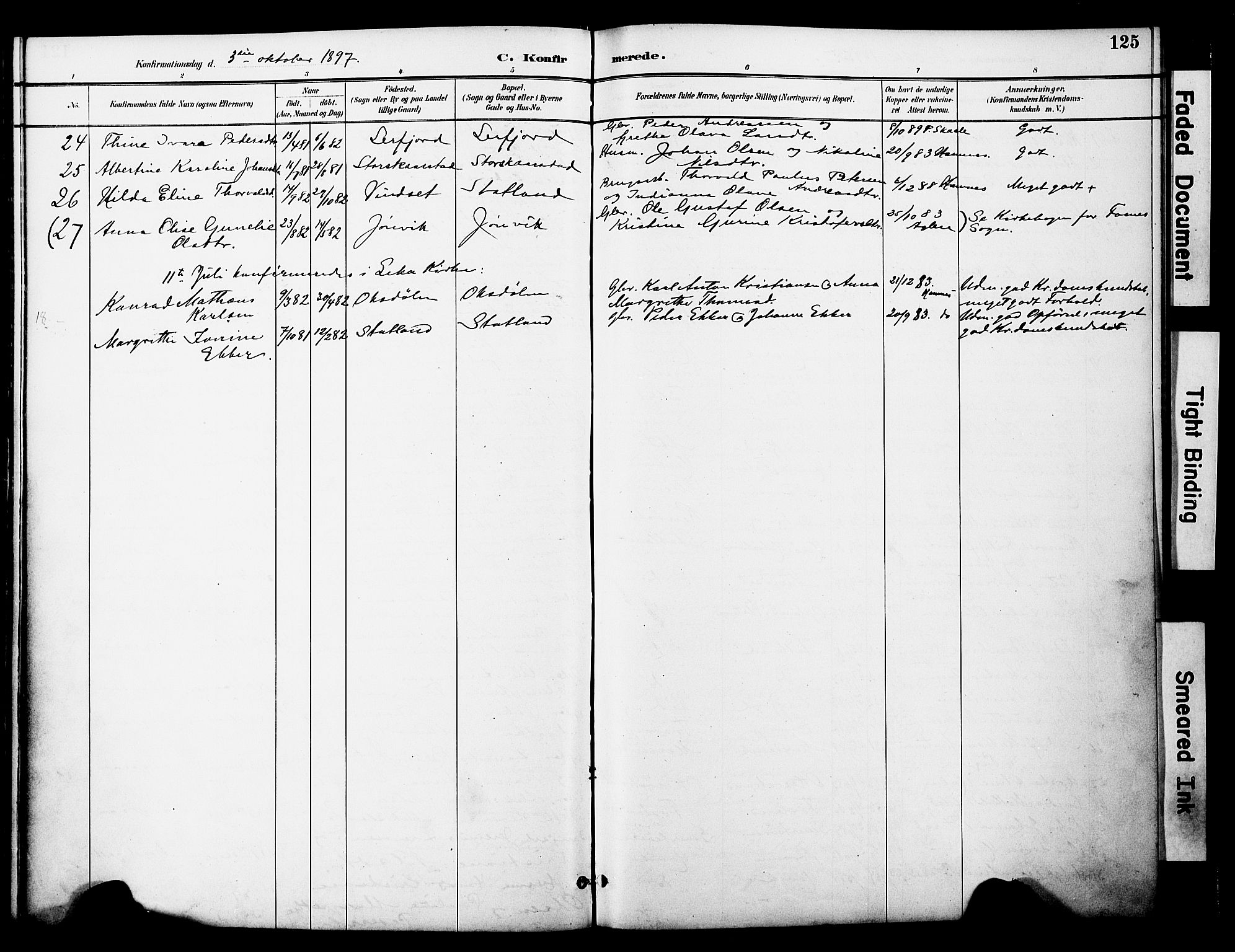 Ministerialprotokoller, klokkerbøker og fødselsregistre - Nord-Trøndelag, SAT/A-1458/774/L0628: Parish register (official) no. 774A02, 1887-1903, p. 125