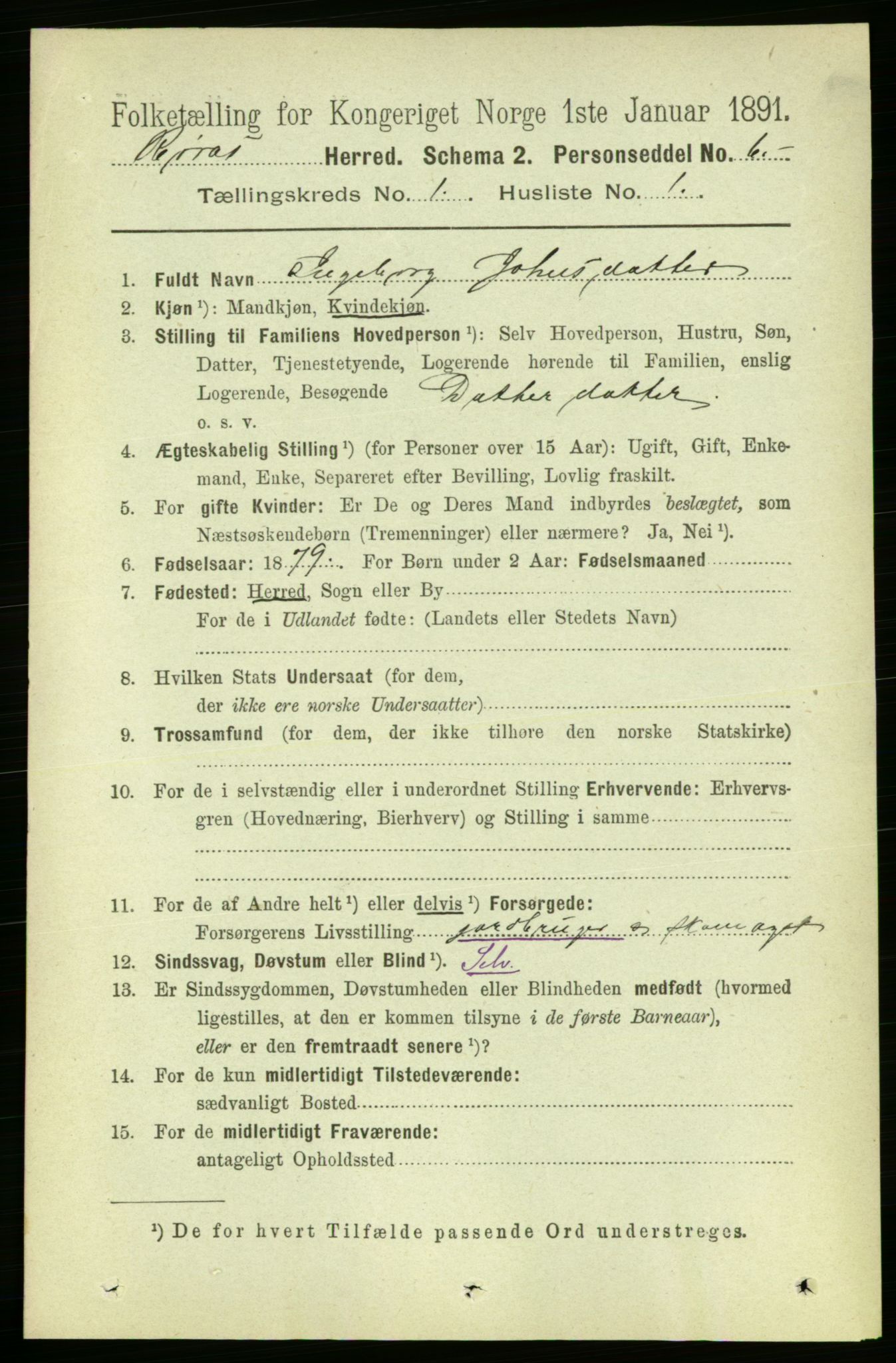 RA, 1891 census for 1640 Røros, 1891, p. 73