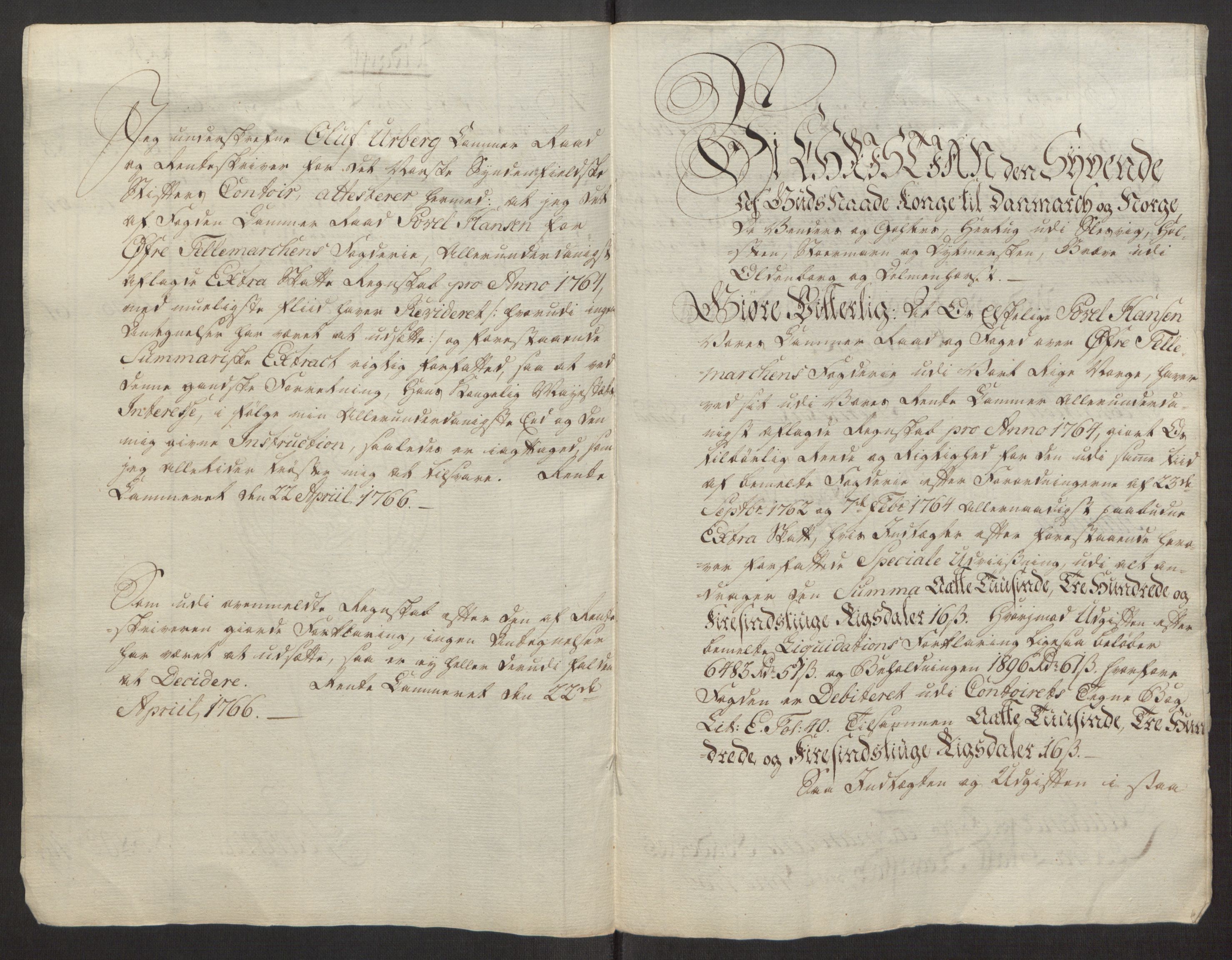 Rentekammeret inntil 1814, Reviderte regnskaper, Fogderegnskap, AV/RA-EA-4092/R38/L2293: Ekstraskatten Øvre Telemark, 1762-1770, p. 44