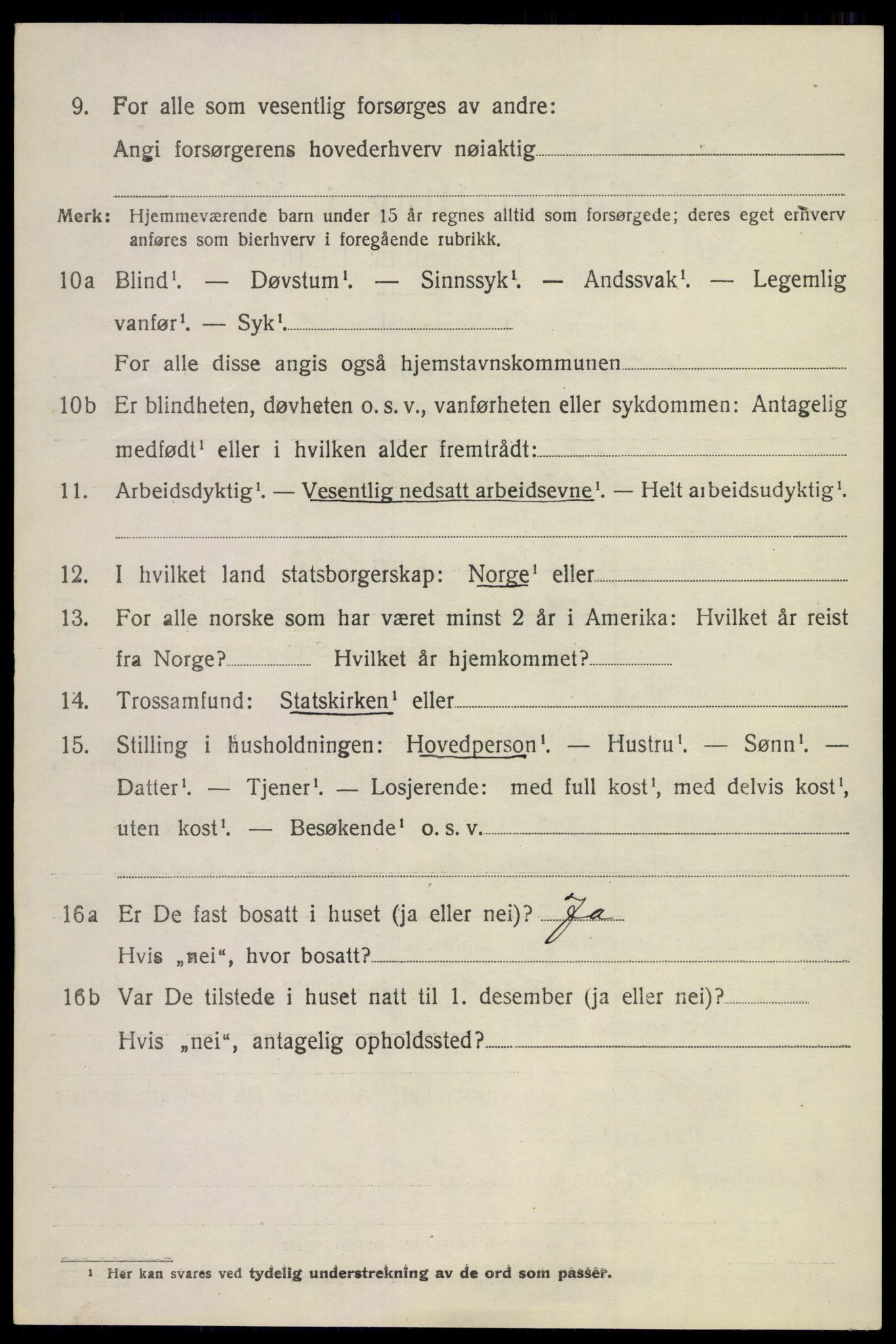 SAKO, 1920 census for Flesberg, 1920, p. 3844