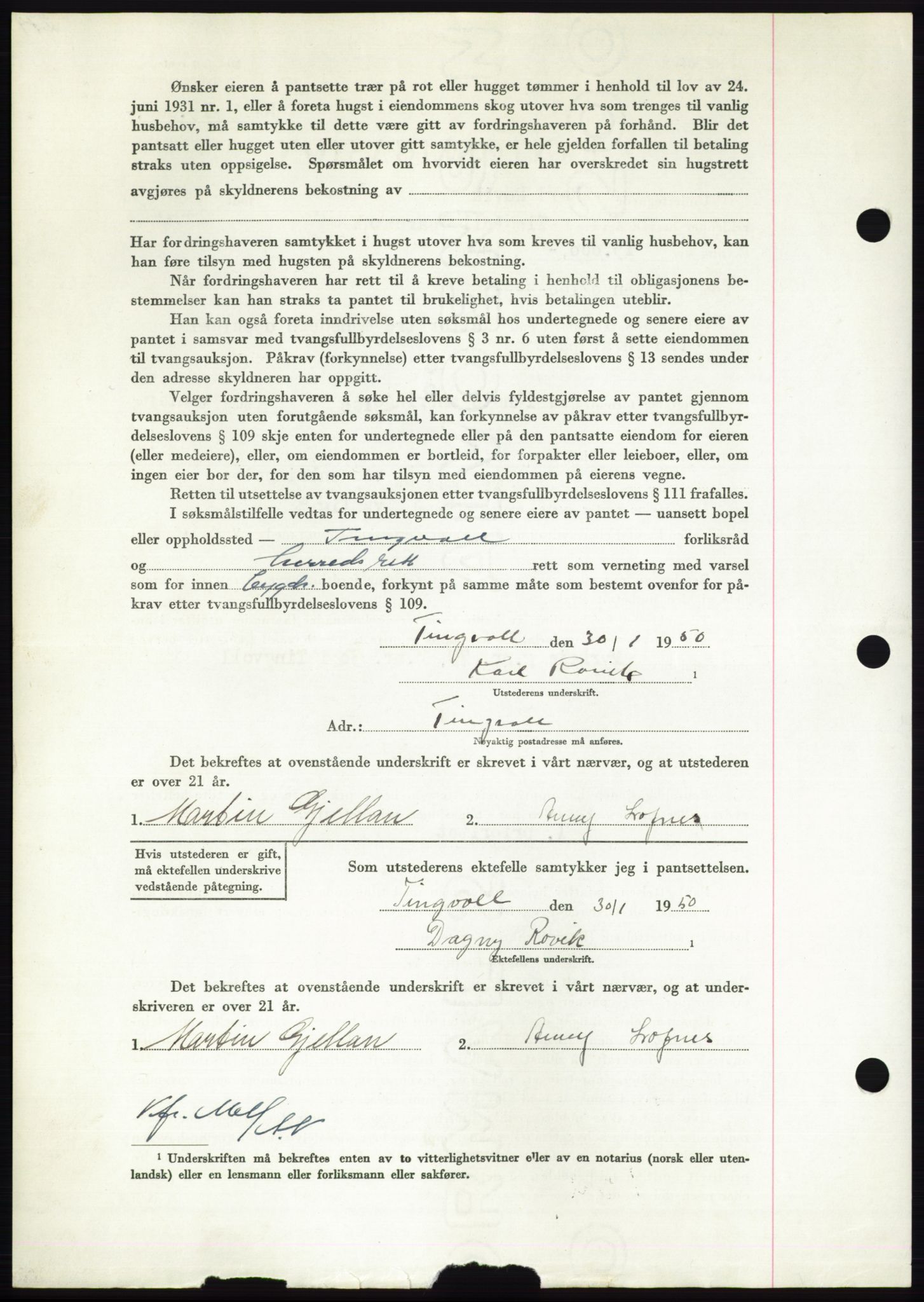 Nordmøre sorenskriveri, AV/SAT-A-4132/1/2/2Ca: Mortgage book no. B106, 1950-1950, Diary no: : 3426/1950