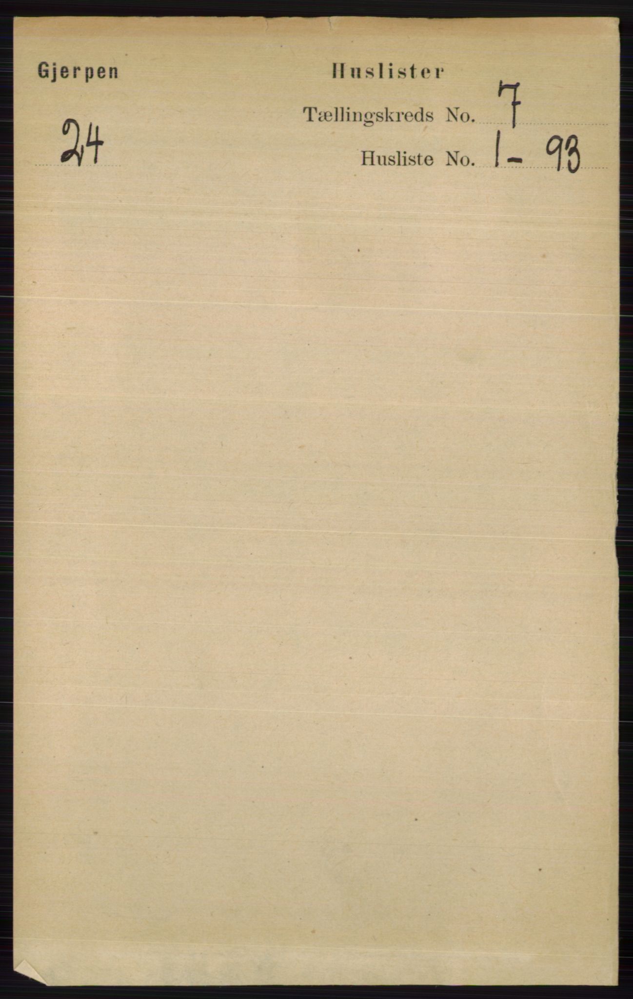 RA, 1891 census for 0812 Gjerpen, 1891, p. 3307