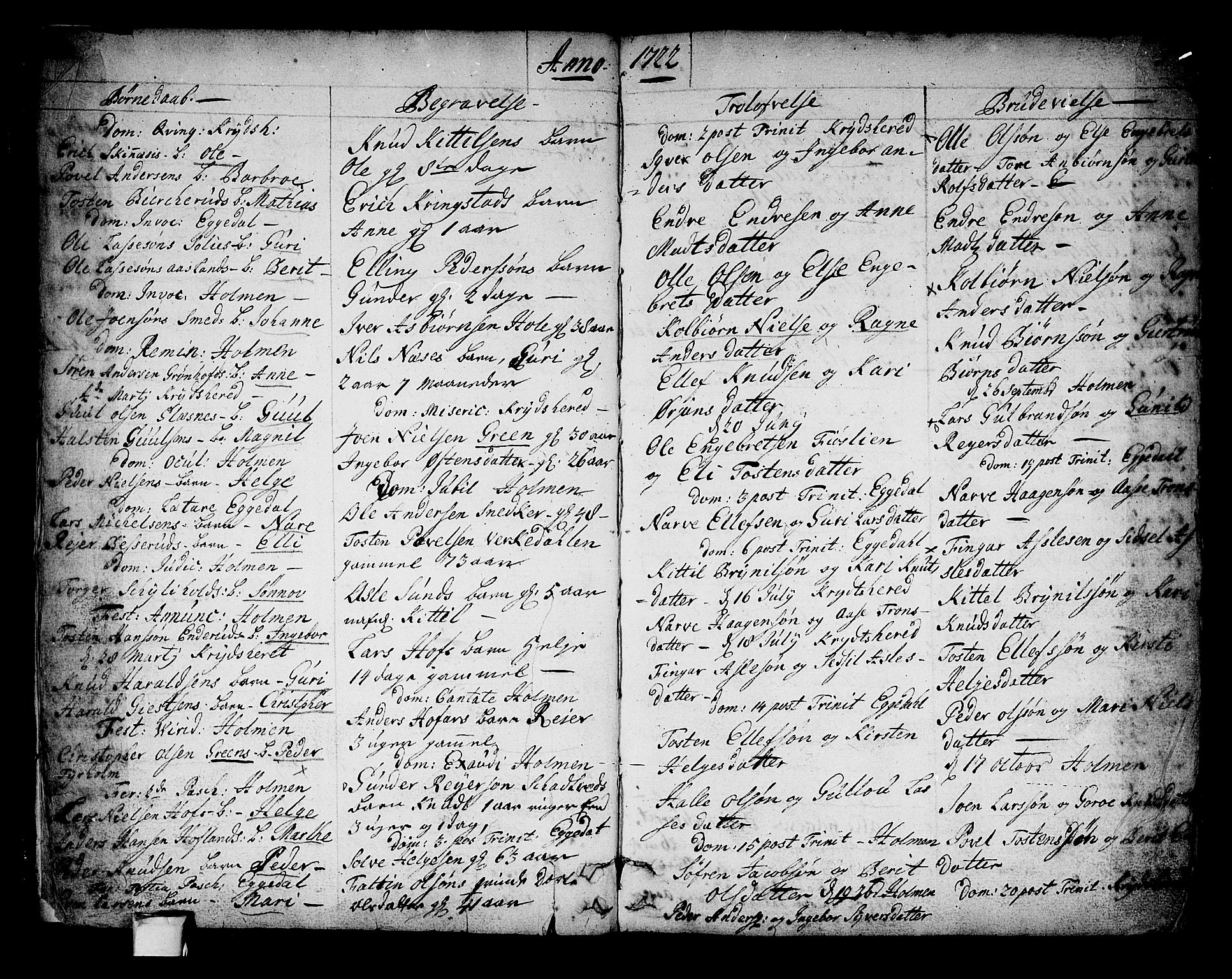 Sigdal kirkebøker, SAKO/A-245/F/Fa/L0001: Parish register (official) no. I 1, 1722-1777, p. 3