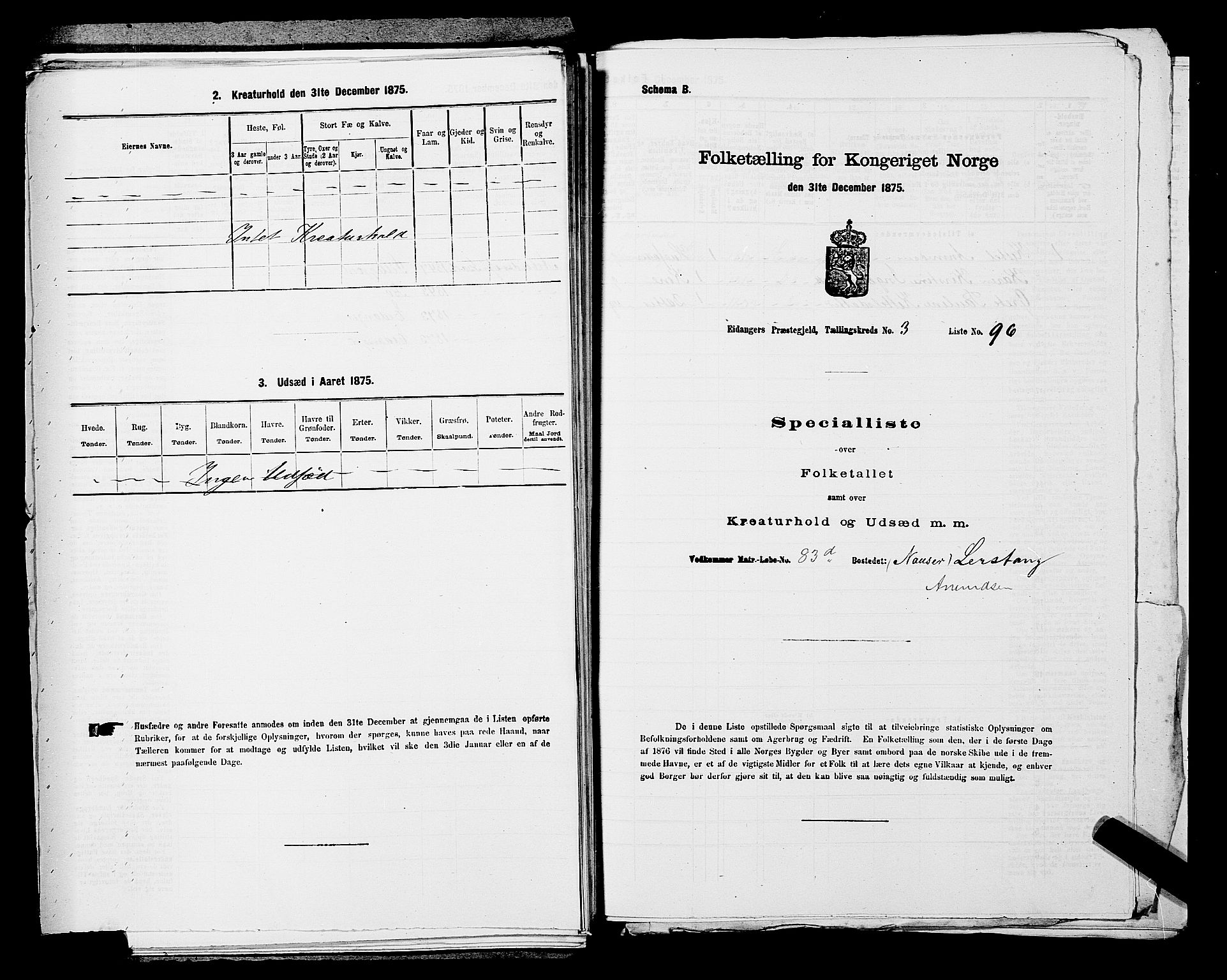 SAKO, 1875 census for 0813P Eidanger, 1875, p. 674