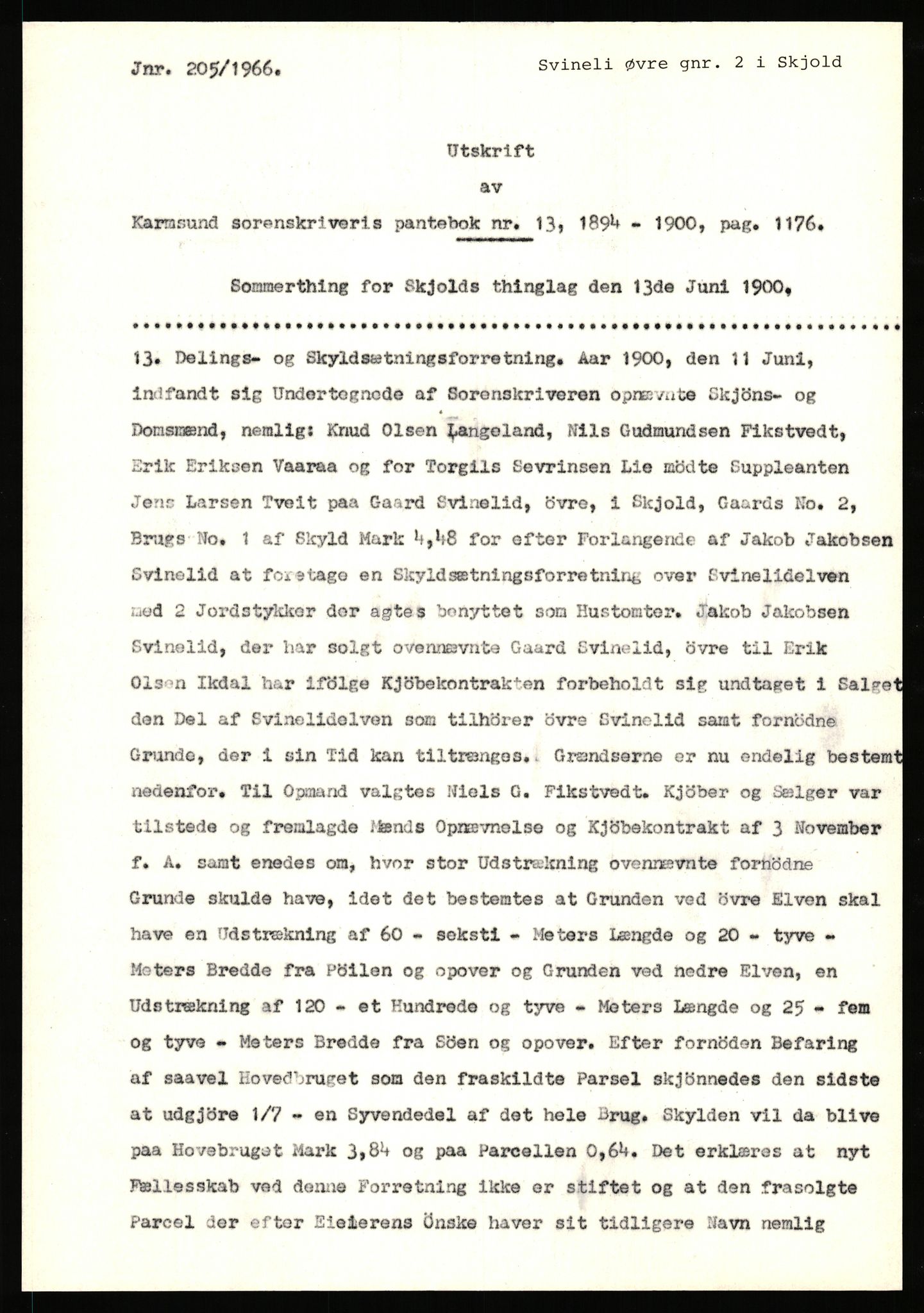 Statsarkivet i Stavanger, AV/SAST-A-101971/03/Y/Yj/L0083: Avskrifter sortert etter gårdsnavn: Svihus - Sævik, 1750-1930, p. 71