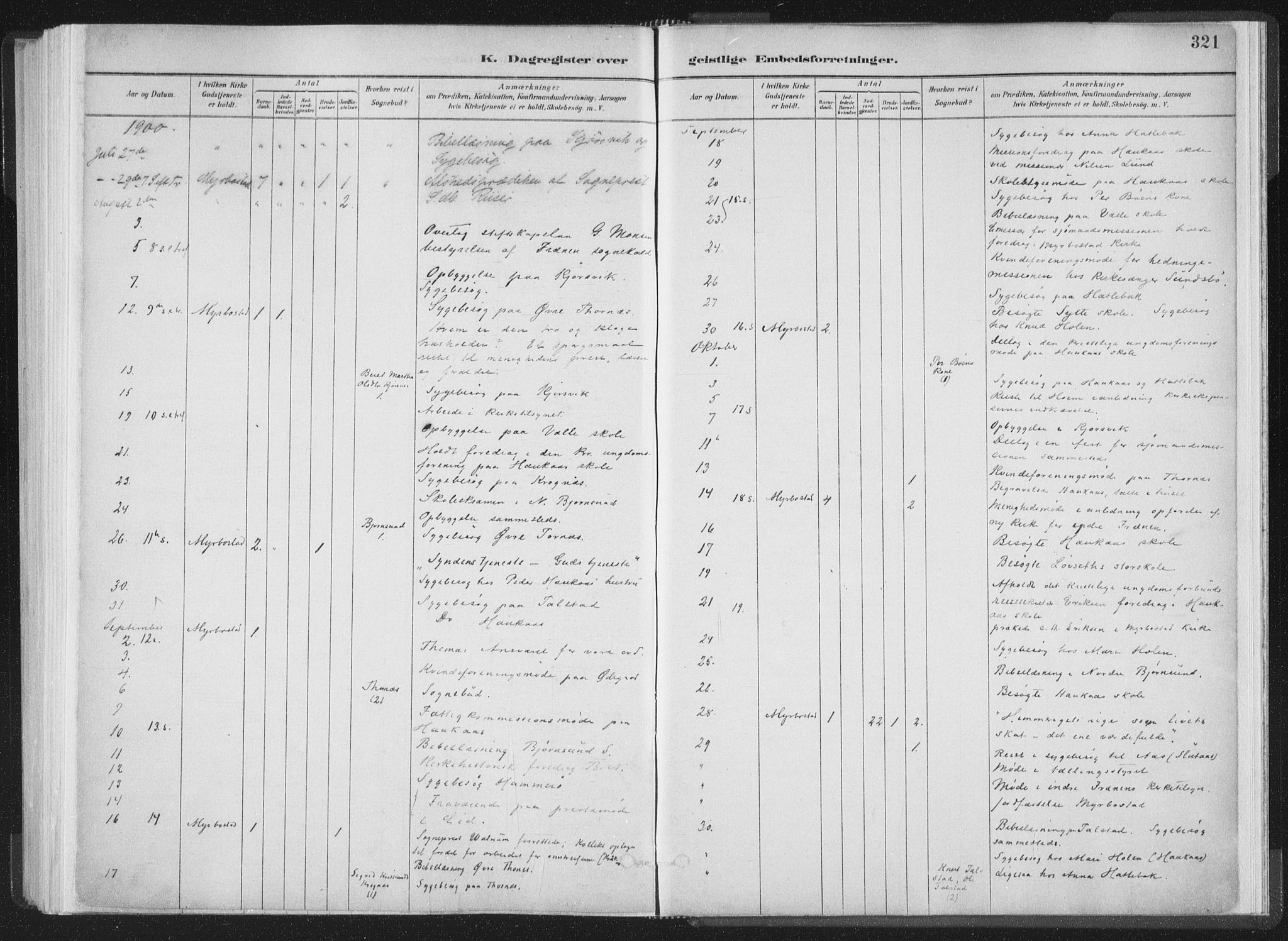 Ministerialprotokoller, klokkerbøker og fødselsregistre - Møre og Romsdal, AV/SAT-A-1454/564/L0740: Parish register (official) no. 564A01, 1880-1899, p. 321