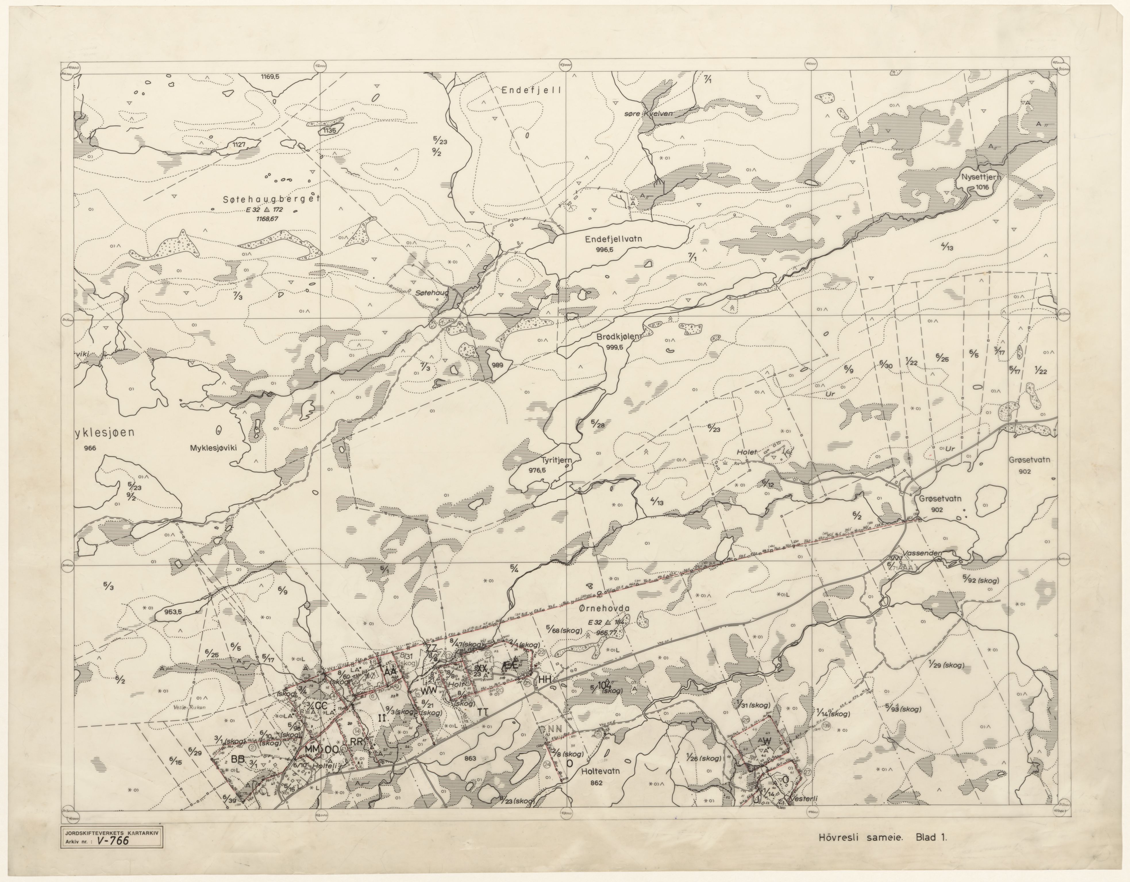 Jordskifteverkets kartarkiv, RA/S-3929/T, 1859-1988, p. 1054