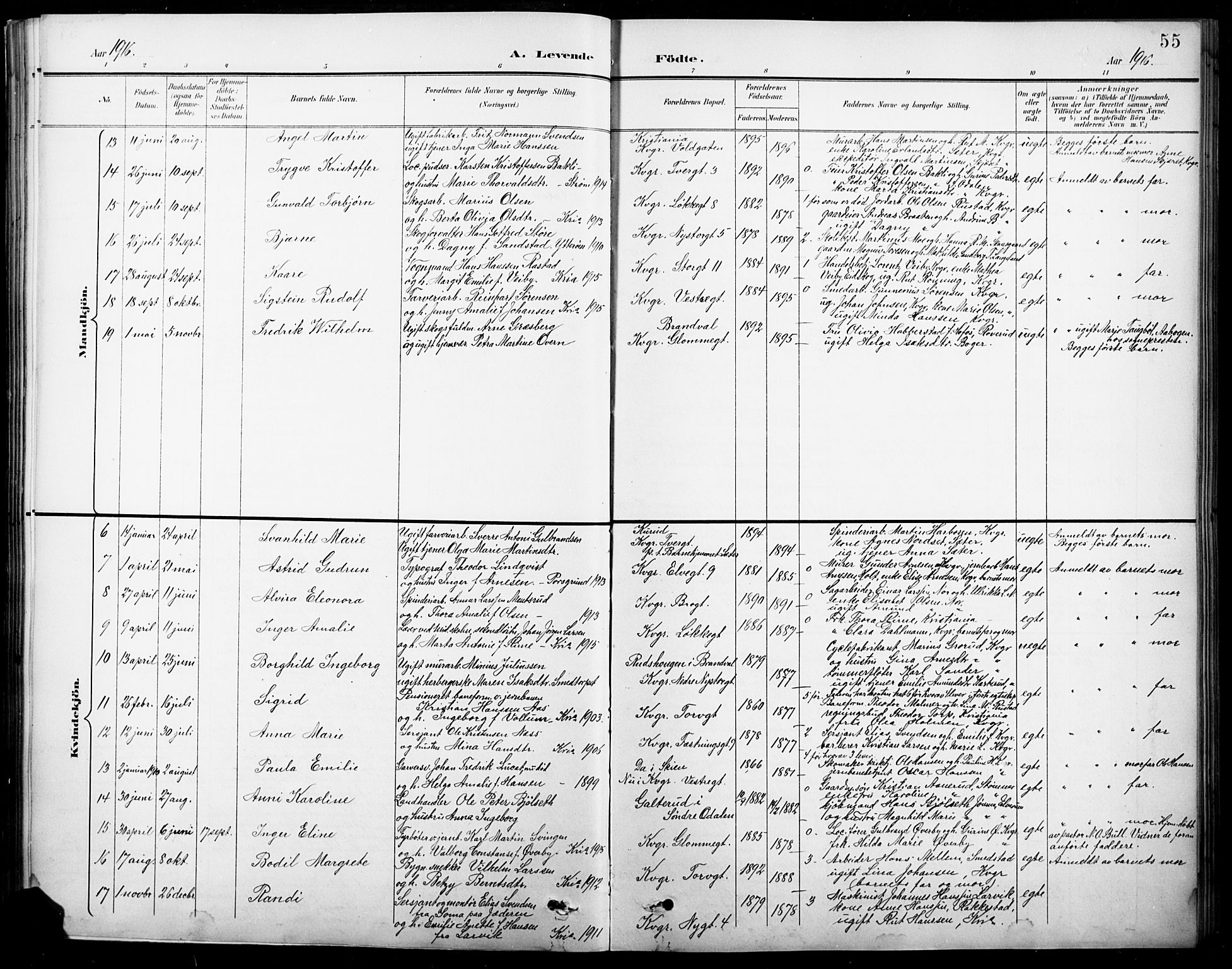 Vinger prestekontor, AV/SAH-PREST-024/H/Ha/Hab/L0005: Parish register (copy) no. 5, 1895-1920, p. 55