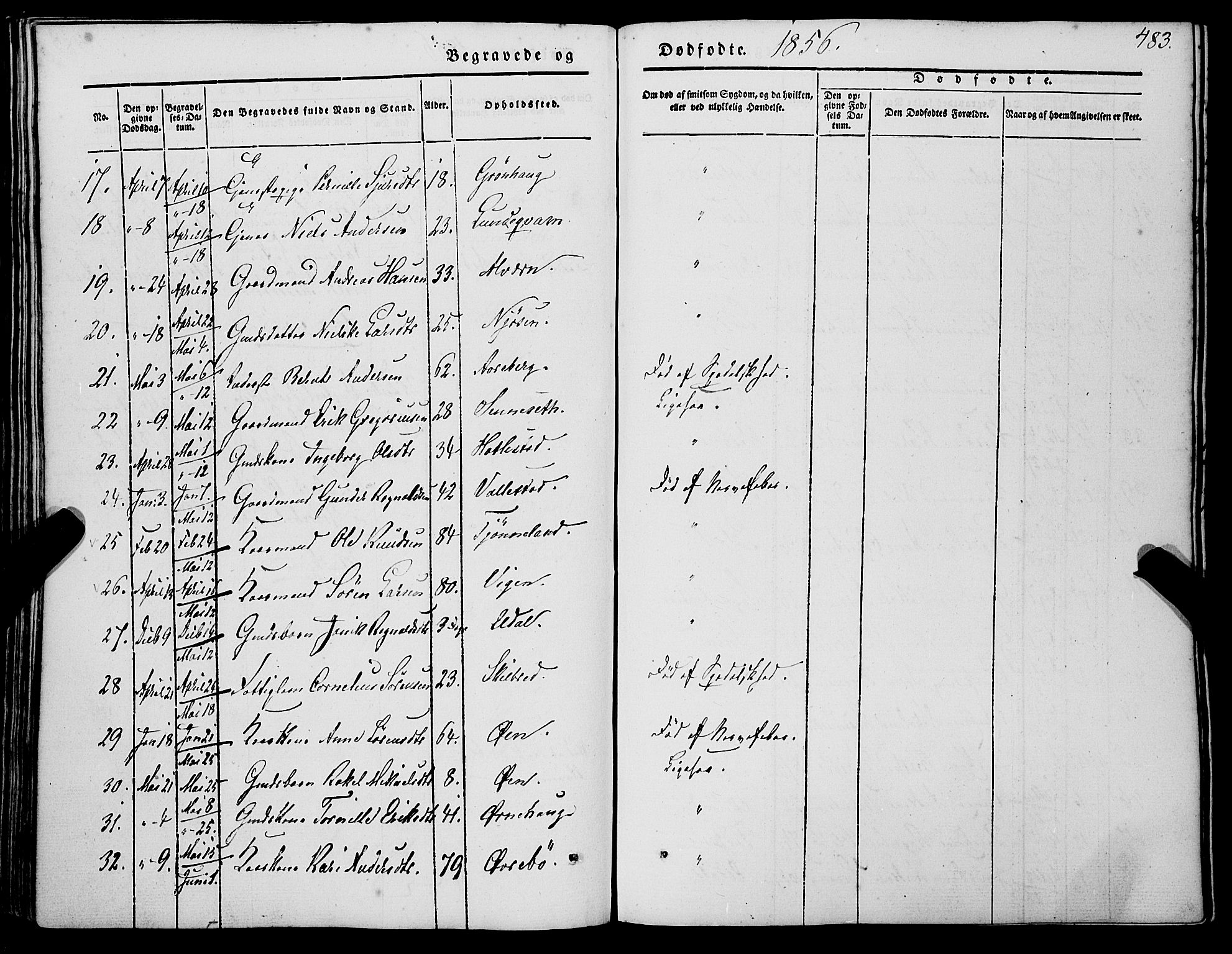 Gaular sokneprestembete, SAB/A-80001/H/Haa: Parish register (official) no. A 4II, 1841-1859, p. 483