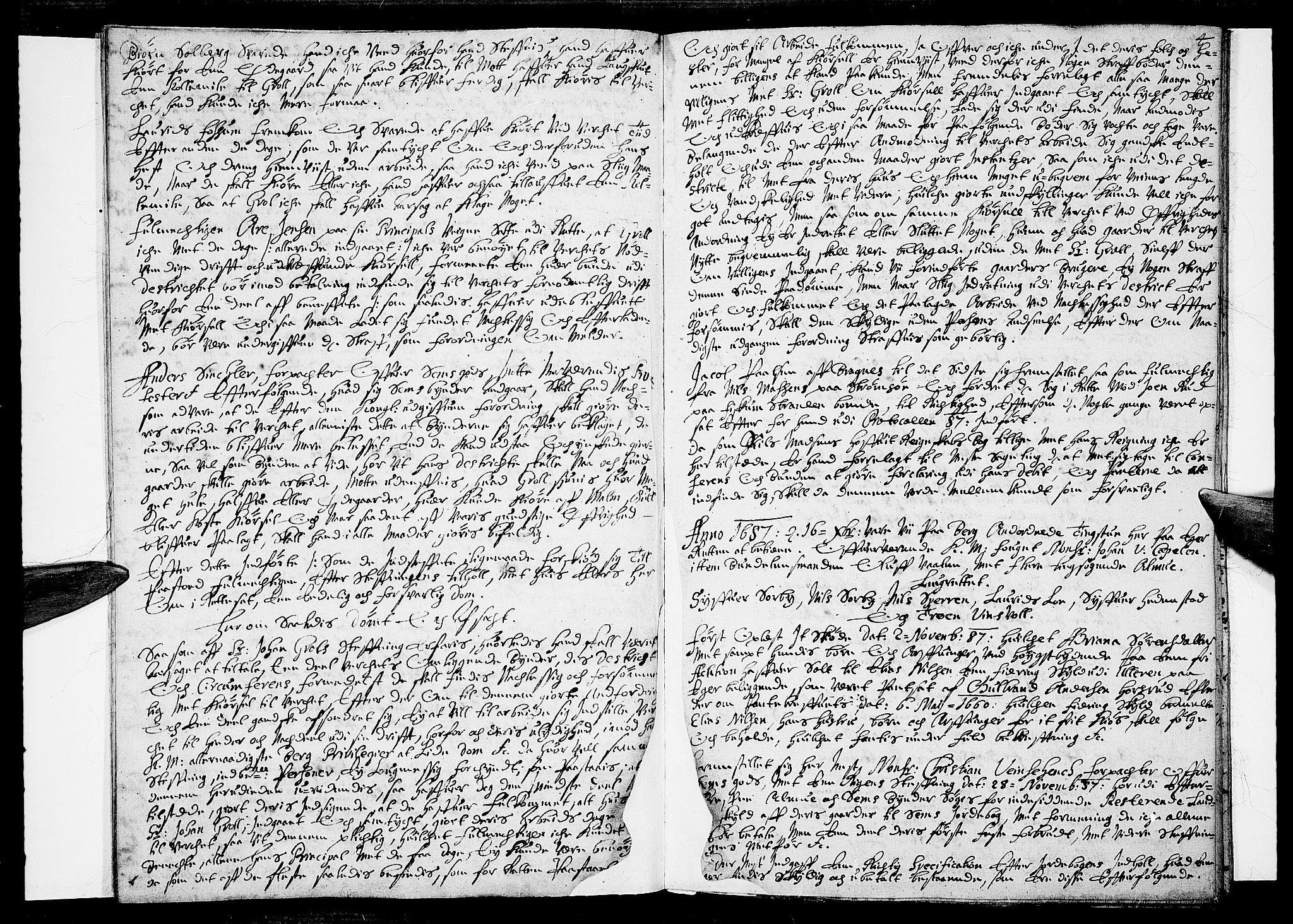 Eiker, Modum og Sigdal sorenskriveri, SAKO/A-123/F/Fa/Faa/L0023: Tingbok, 1687-1688, p. 3b-4a