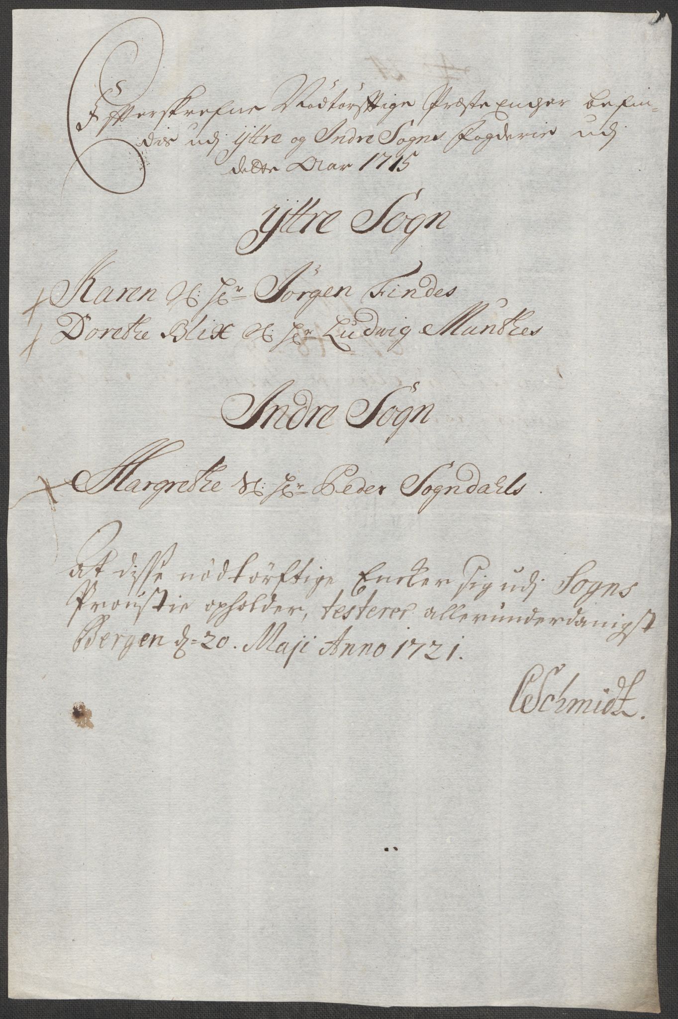 Rentekammeret inntil 1814, Reviderte regnskaper, Fogderegnskap, AV/RA-EA-4092/R52/L3320: Fogderegnskap Sogn, 1715-1716, p. 201