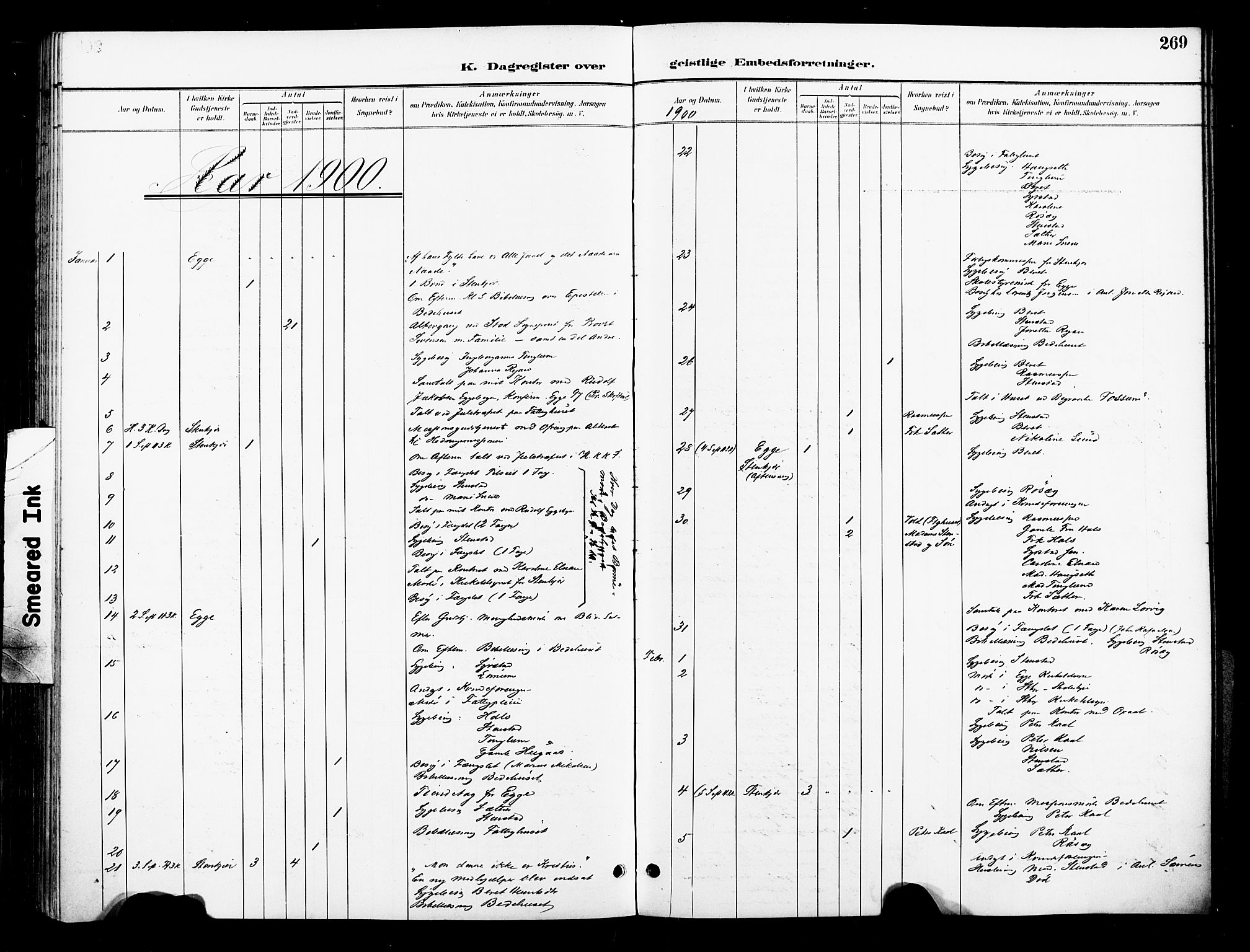 Ministerialprotokoller, klokkerbøker og fødselsregistre - Nord-Trøndelag, SAT/A-1458/739/L0372: Parish register (official) no. 739A04, 1895-1903, p. 269