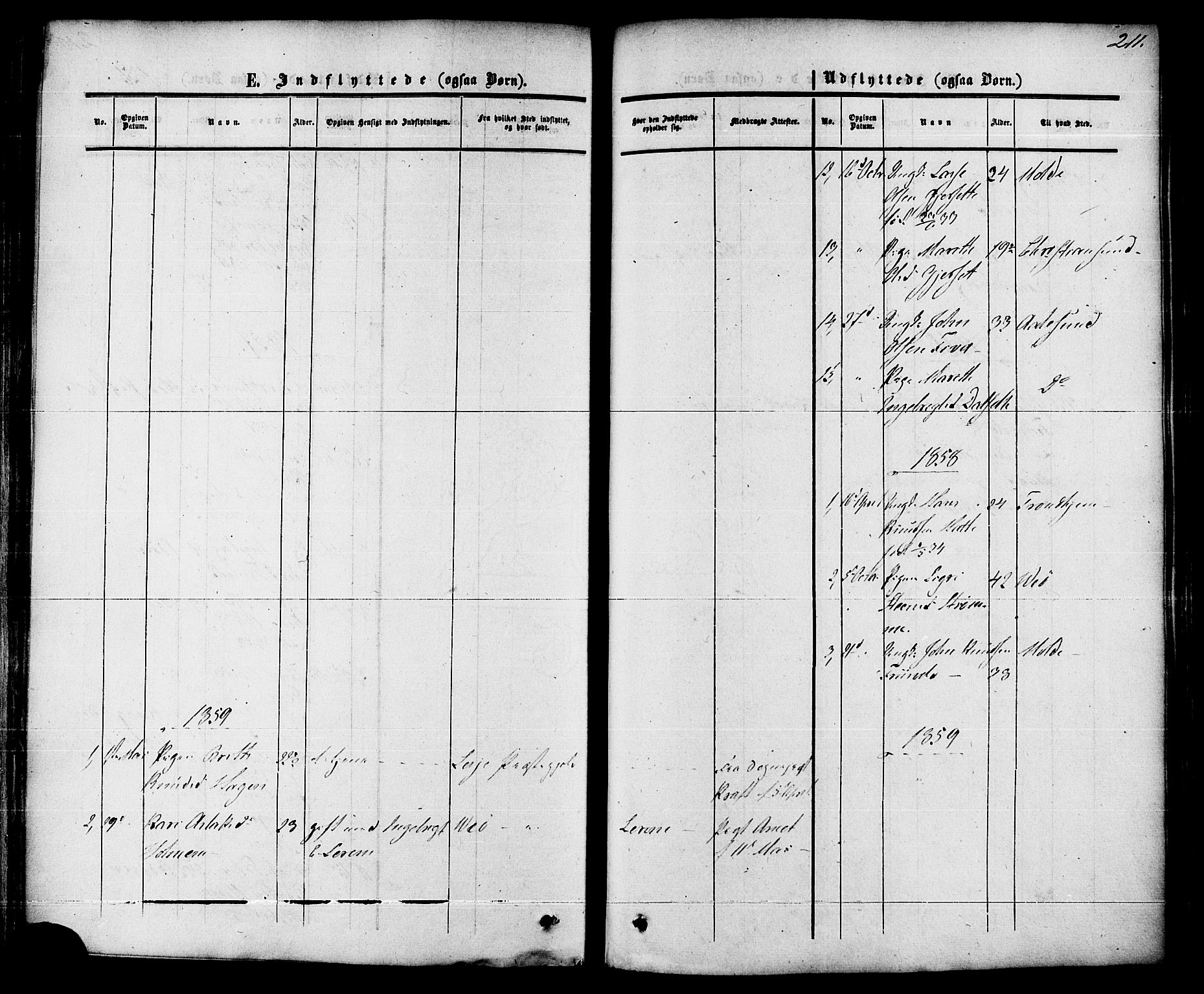 Ministerialprotokoller, klokkerbøker og fødselsregistre - Møre og Romsdal, AV/SAT-A-1454/542/L0552: Parish register (official) no. 542A02, 1854-1884, p. 211