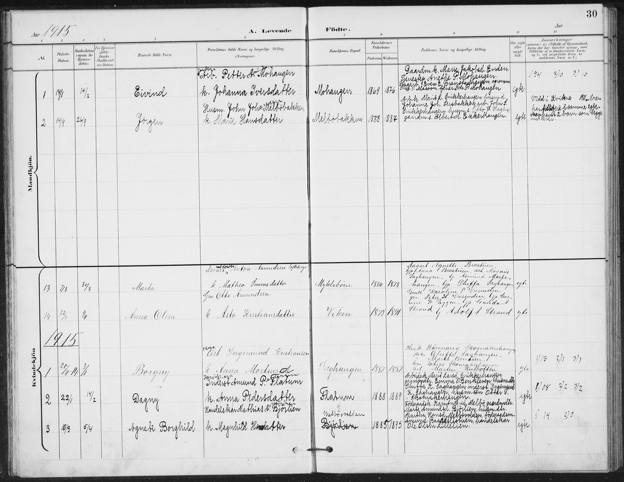 Vestre Gausdal prestekontor, AV/SAH-PREST-094/H/Ha/Hab/L0004: Parish register (copy) no. 4, 1898-1939, p. 30