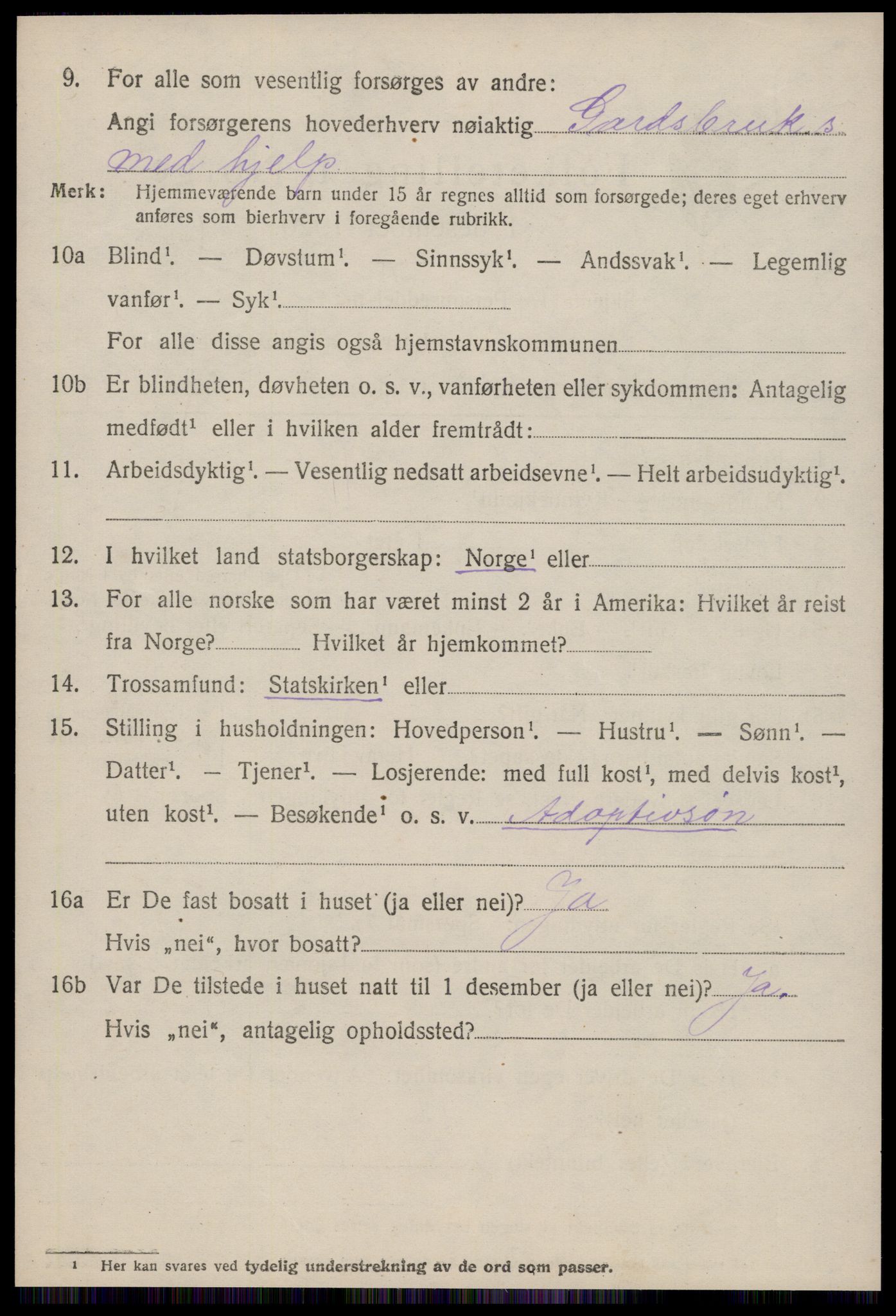 SAT, 1920 census for Bolsøy, 1920, p. 8234