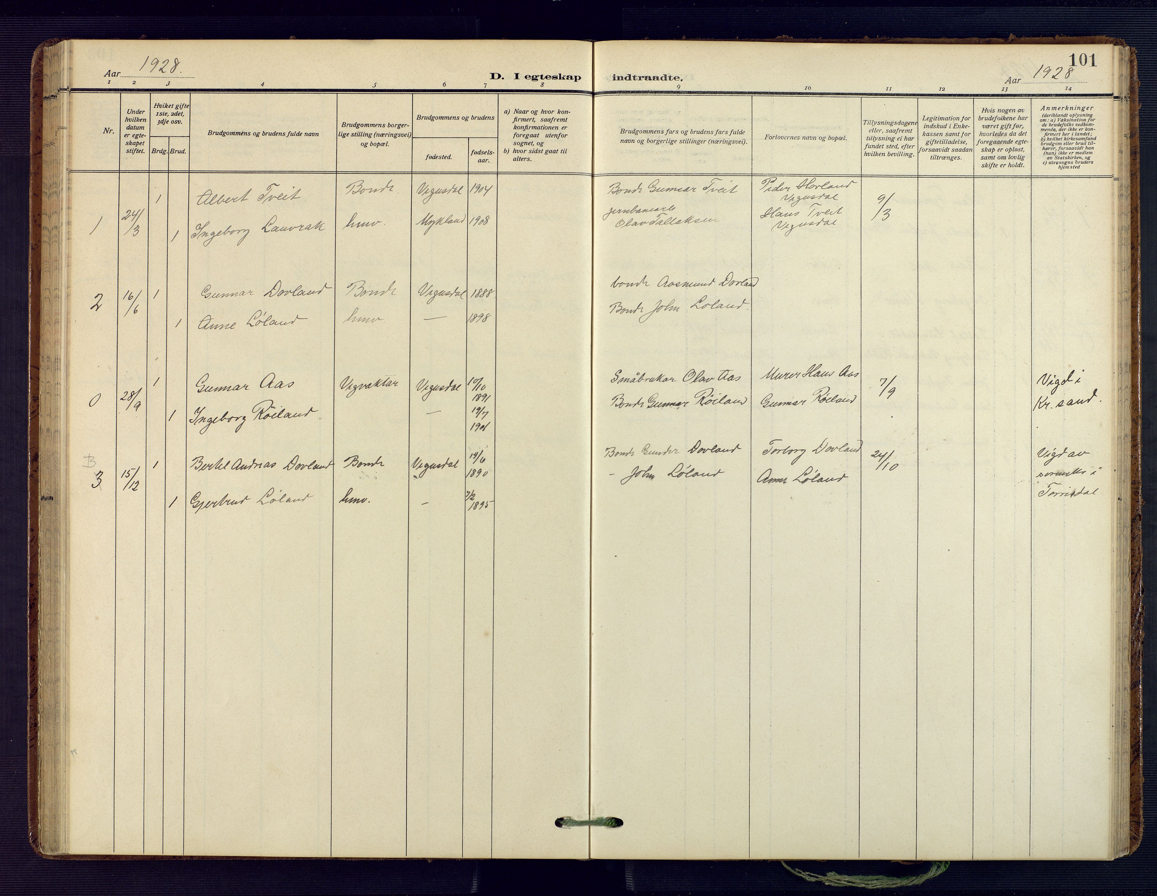 Herefoss sokneprestkontor, AV/SAK-1111-0019/F/Fa/Fab/L0005: Parish register (official) no. A 5, 1910-1932, p. 101