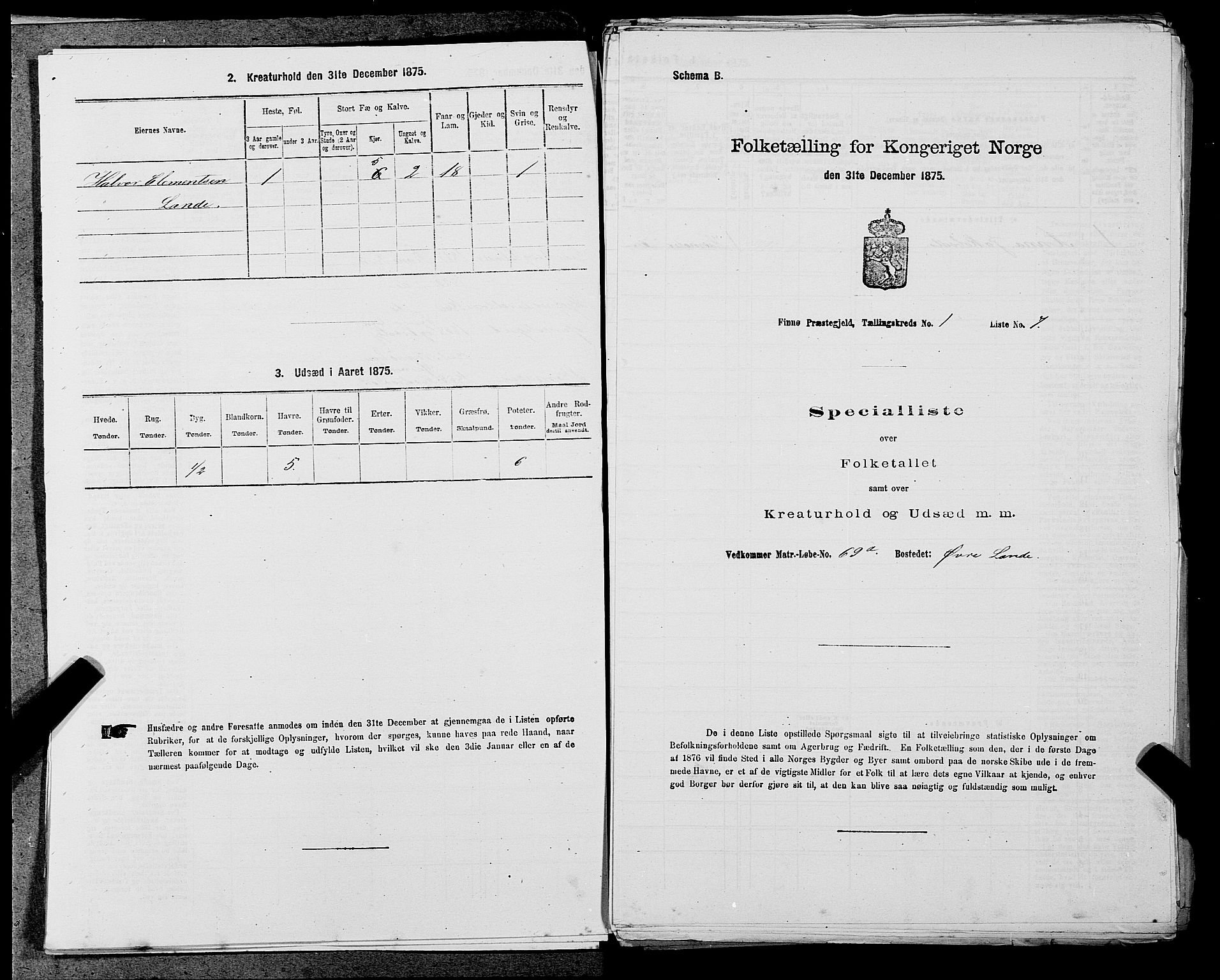 SAST, 1875 census for 1141P Finnøy, 1875, p. 49