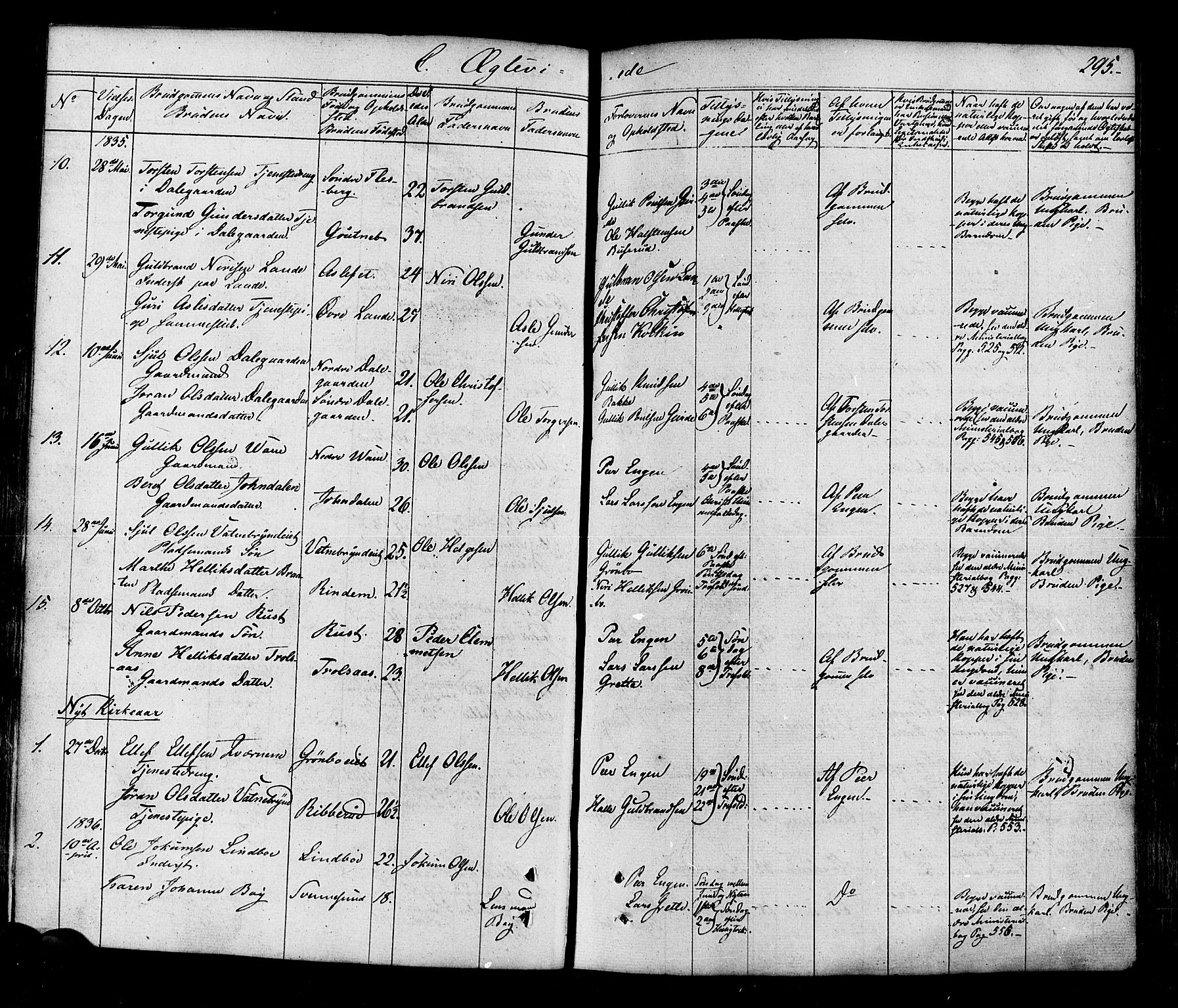 Flesberg kirkebøker, SAKO/A-18/F/Fa/L0006: Parish register (official) no. I 6, 1834-1860, p. 295