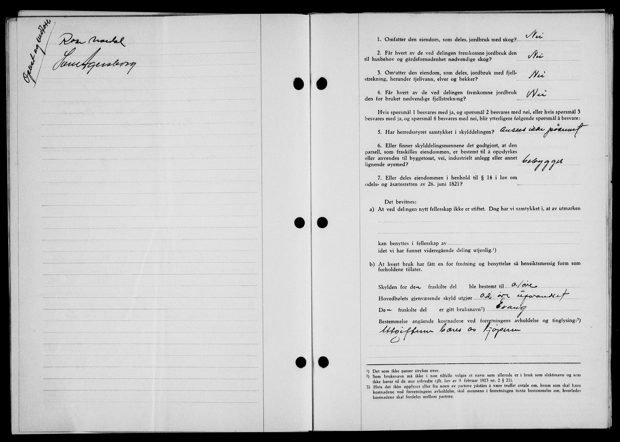 Lofoten sorenskriveri, SAT/A-0017/1/2/2C/L0009a: Mortgage book no. 9a, 1941-1942, Diary no: : 2130/1941