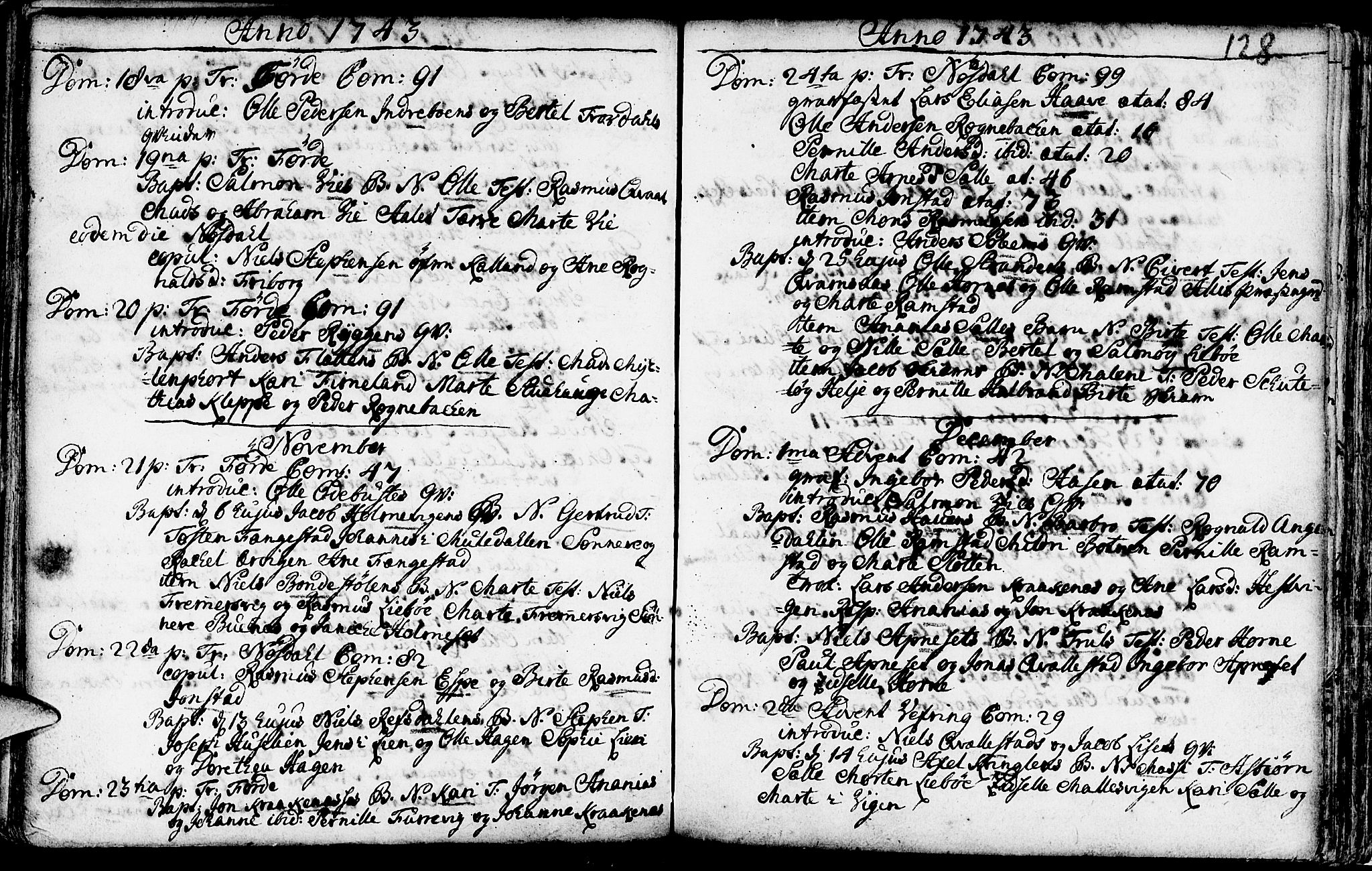Førde sokneprestembete, SAB/A-79901/H/Haa/Haaa/L0002: Parish register (official) no. A 2, 1728-1748, p. 128