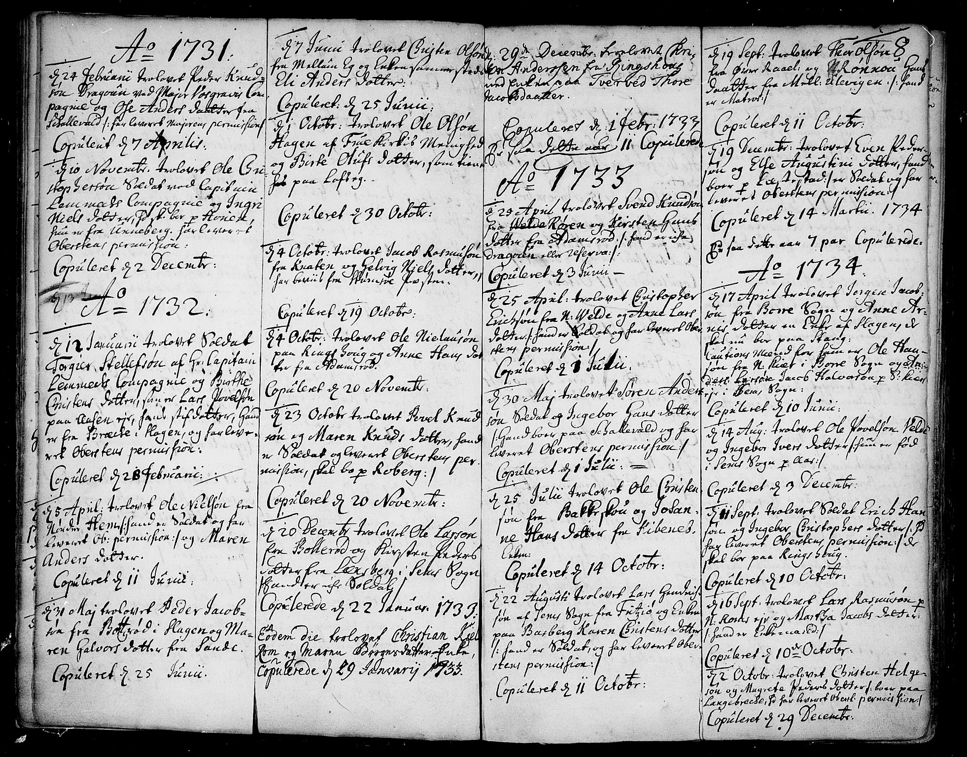 Sem kirkebøker, SAKO/A-5/F/Fb/L0001: Parish register (official) no. II 1, 1702-1764, p. 8