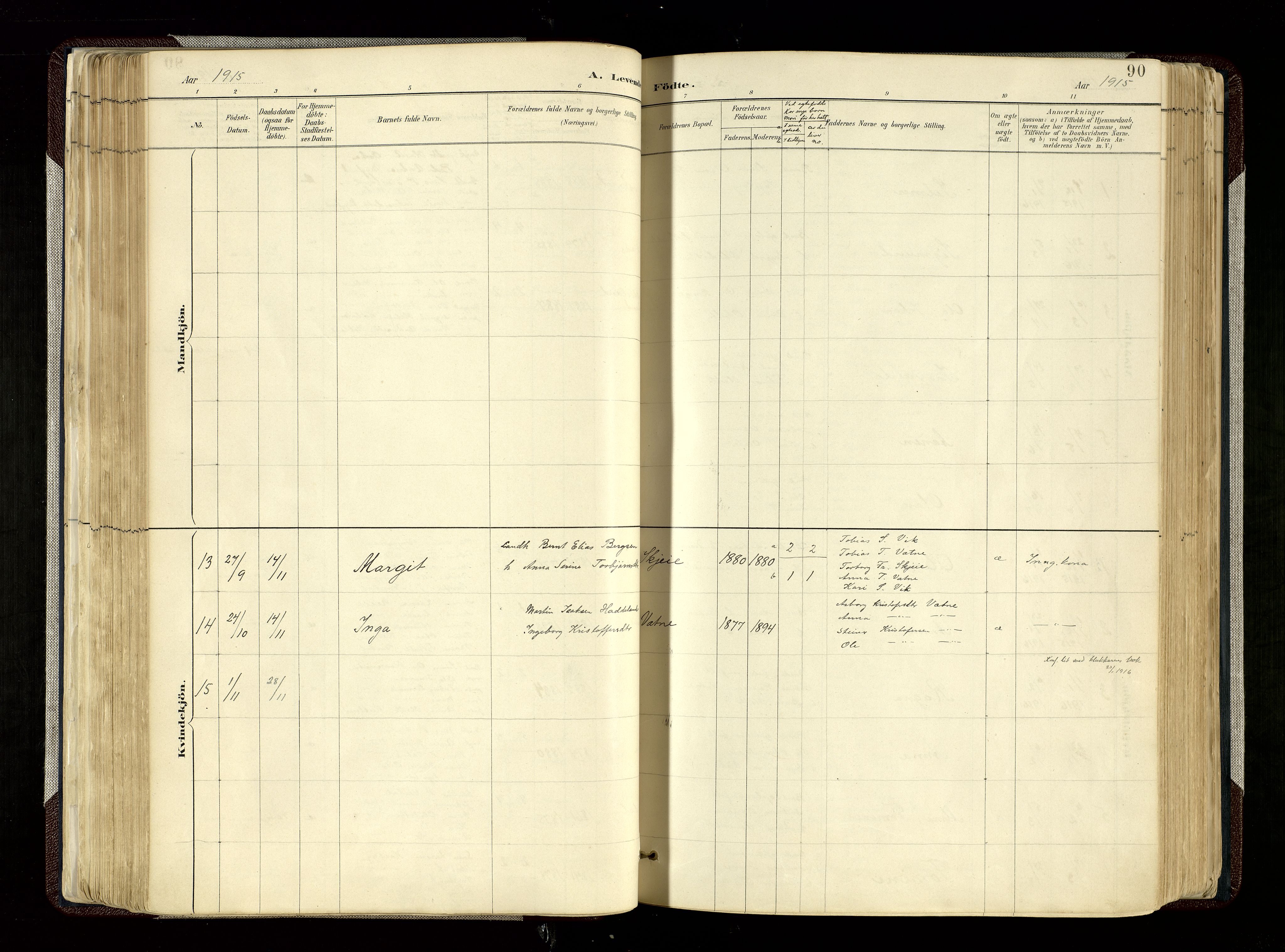 Hægebostad sokneprestkontor, AV/SAK-1111-0024/F/Fa/Fab/L0004: Parish register (official) no. A 4, 1887-1929, p. 90