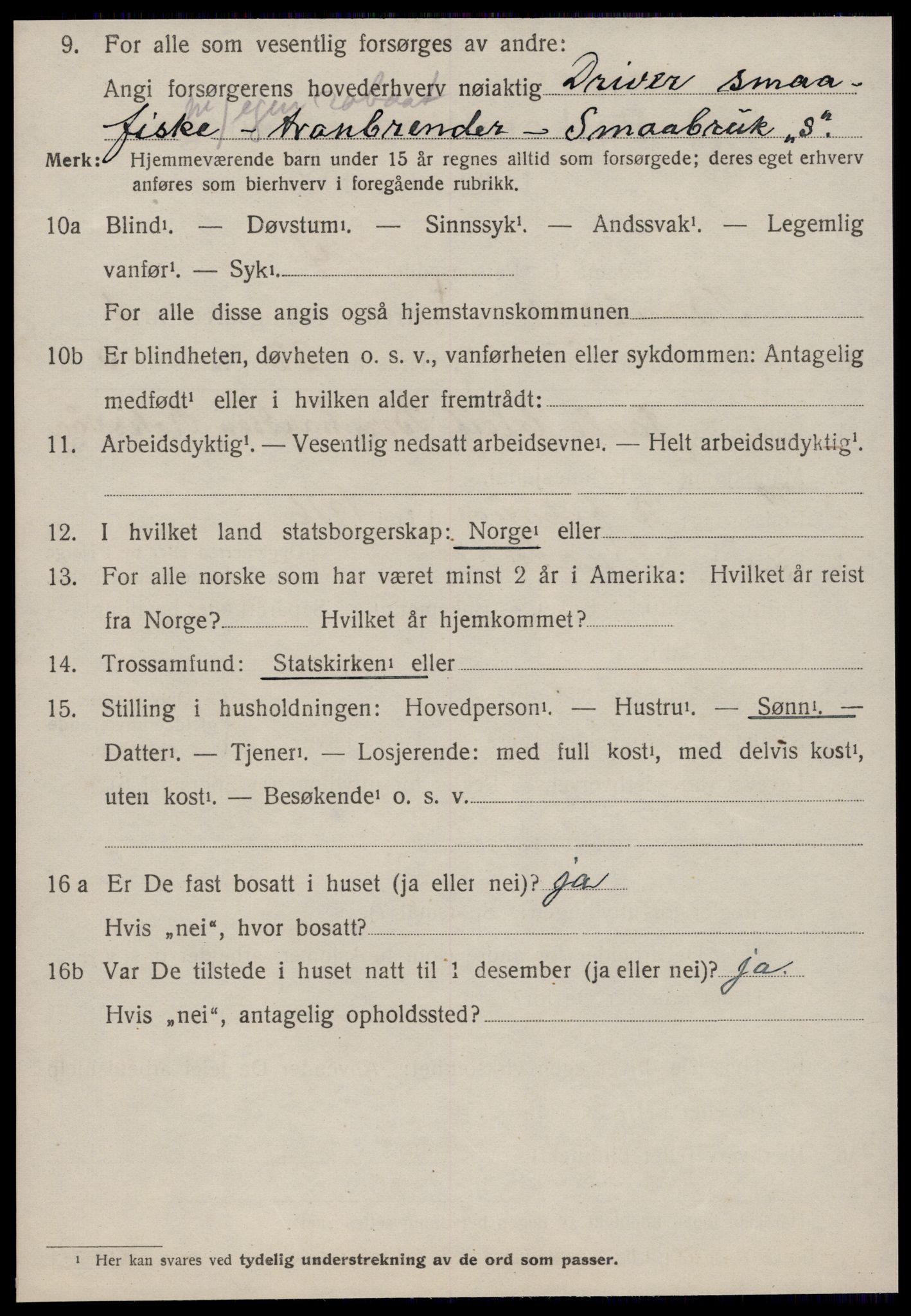 SAT, 1920 census for Brattvær, 1920, p. 781