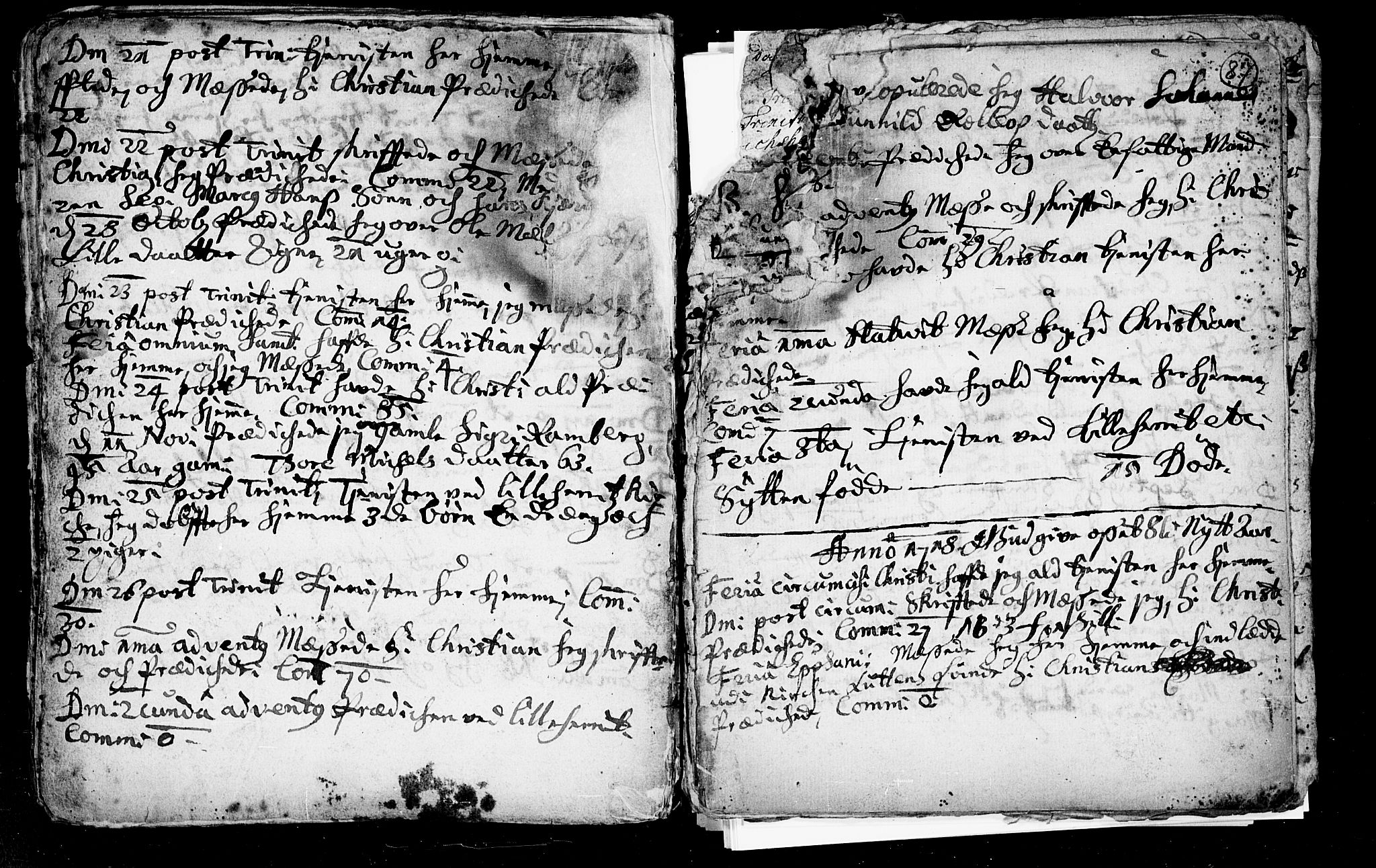 Heddal kirkebøker, AV/SAKO-A-268/F/Fa/L0002: Parish register (official) no. I 2, 1699-1722, p. 87