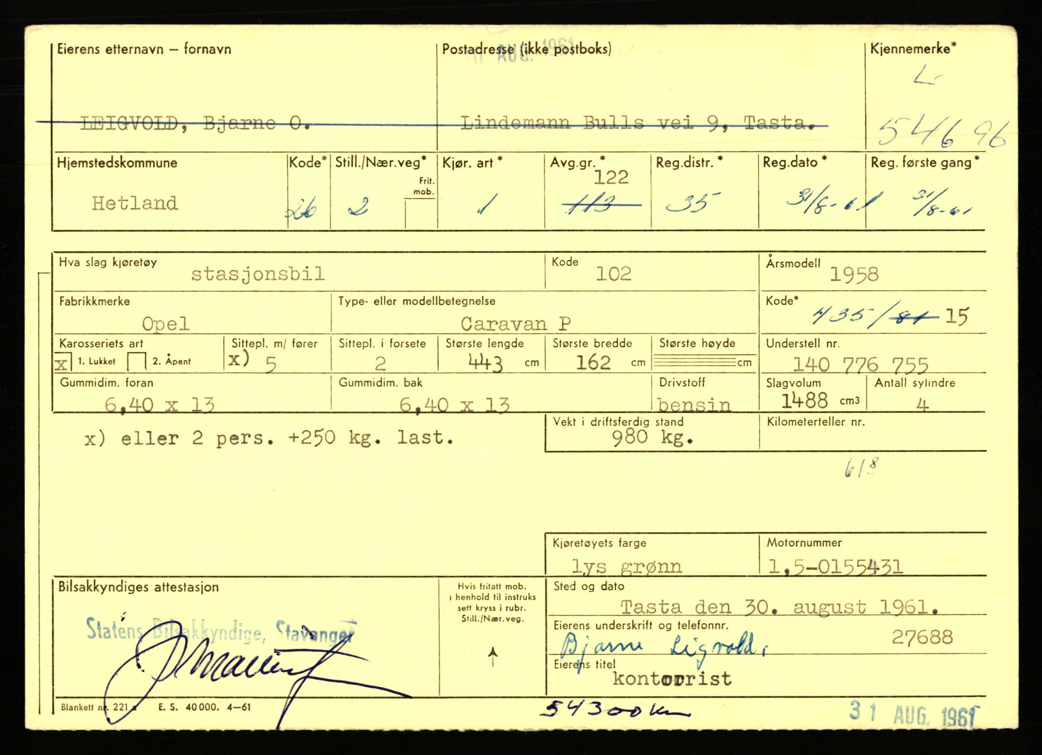 Stavanger trafikkstasjon, AV/SAST-A-101942/0/F/L0054: L-54200 - L-55699, 1930-1971, p. 1047