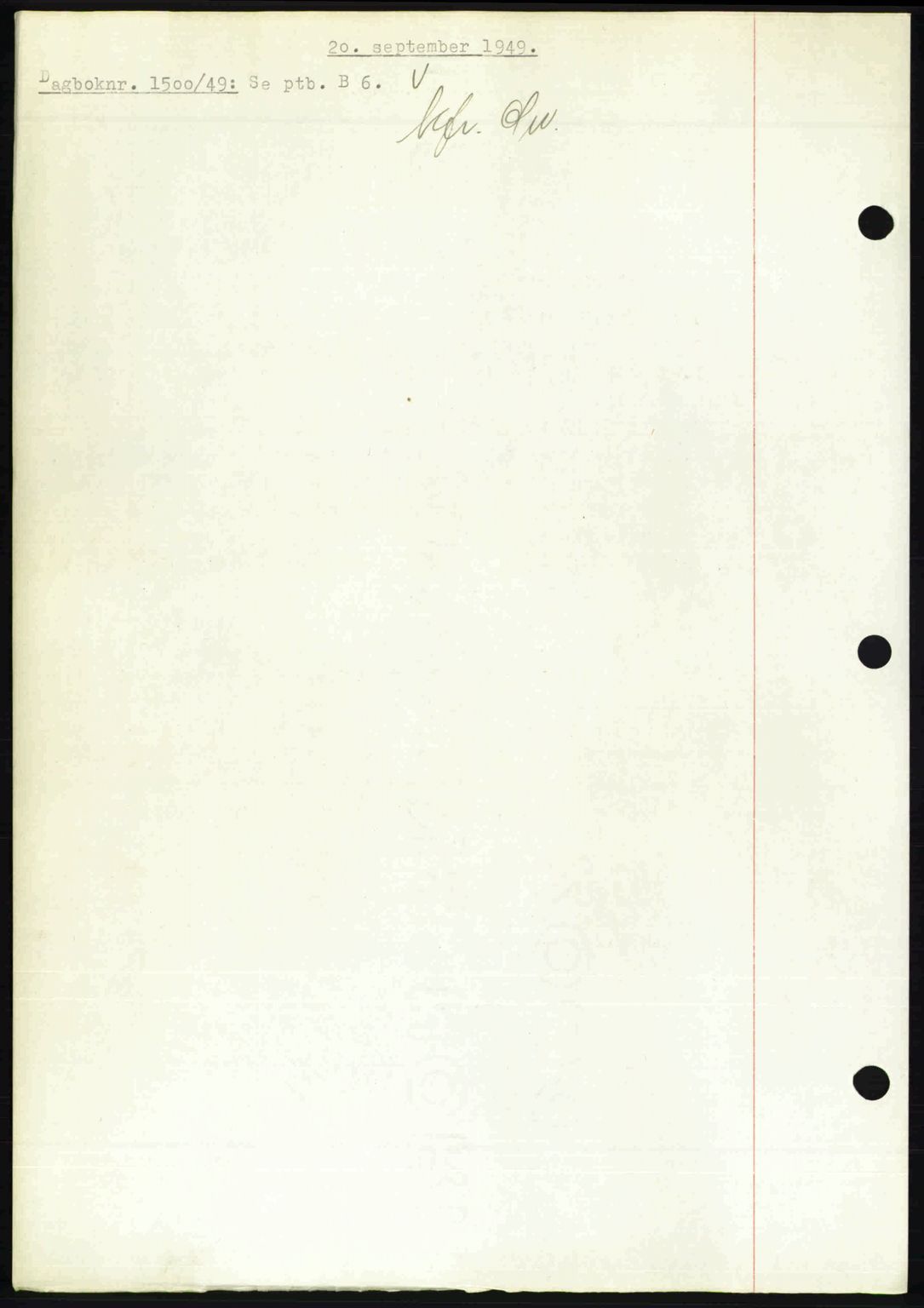 Nedenes sorenskriveri, SAK/1221-0006/G/Gb/Gba/L0061: Mortgage book no. A13, 1949-1949, Diary no: : 1500/1949