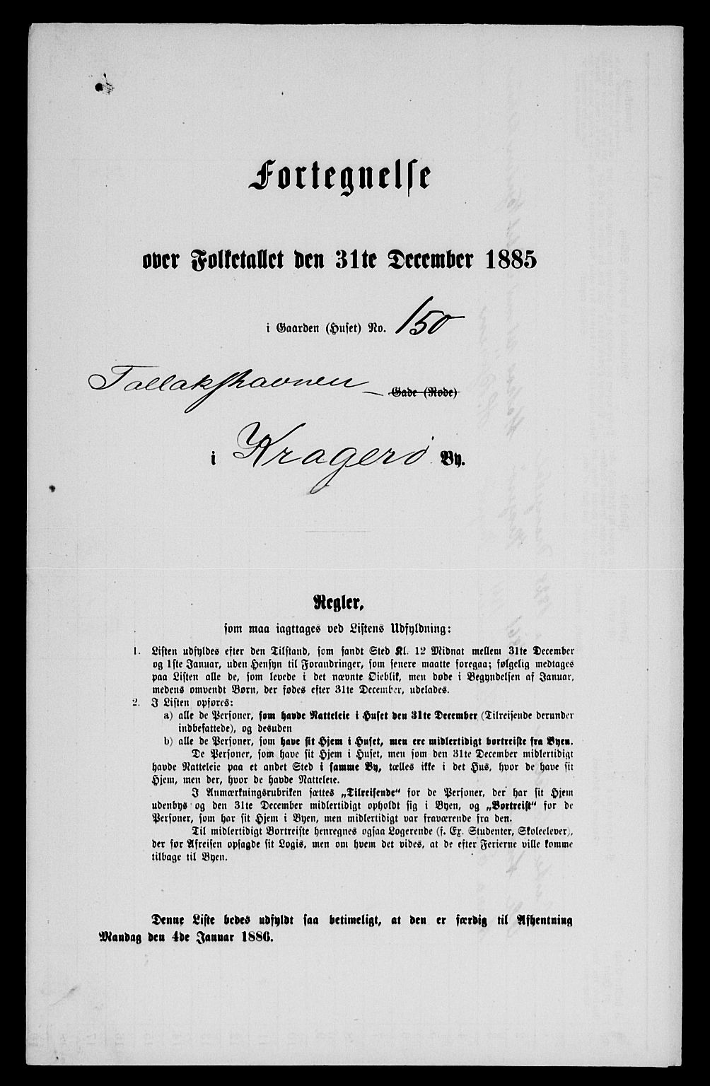 SAKO, 1885 census for 0801 Kragerø, 1885, p. 335