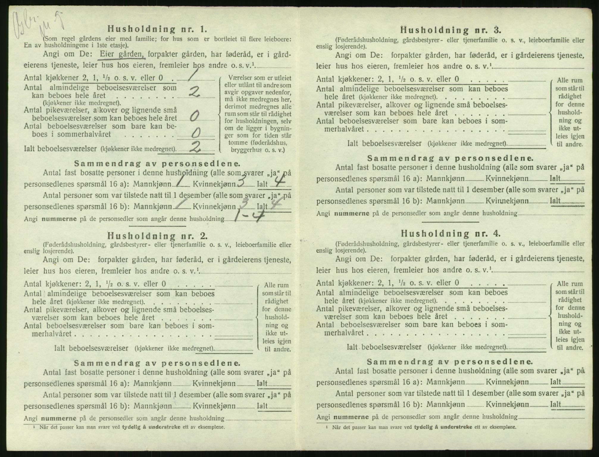 SAT, 1920 census for Borgund, 1920, p. 1641