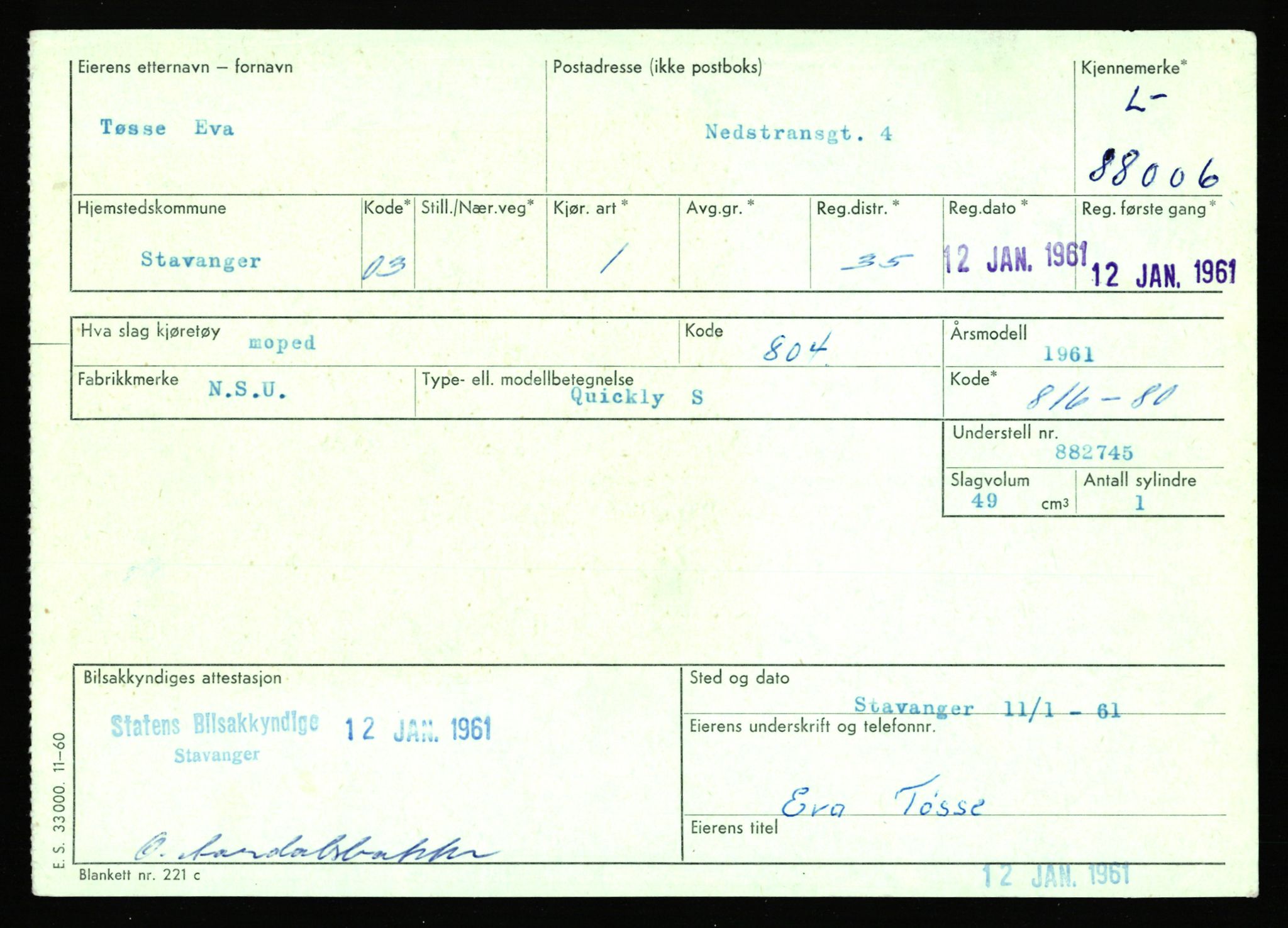 Stavanger trafikkstasjon, AV/SAST-A-101942/0/F/L0074: L-86500 - L-88799, 1930-1971, p. 1358