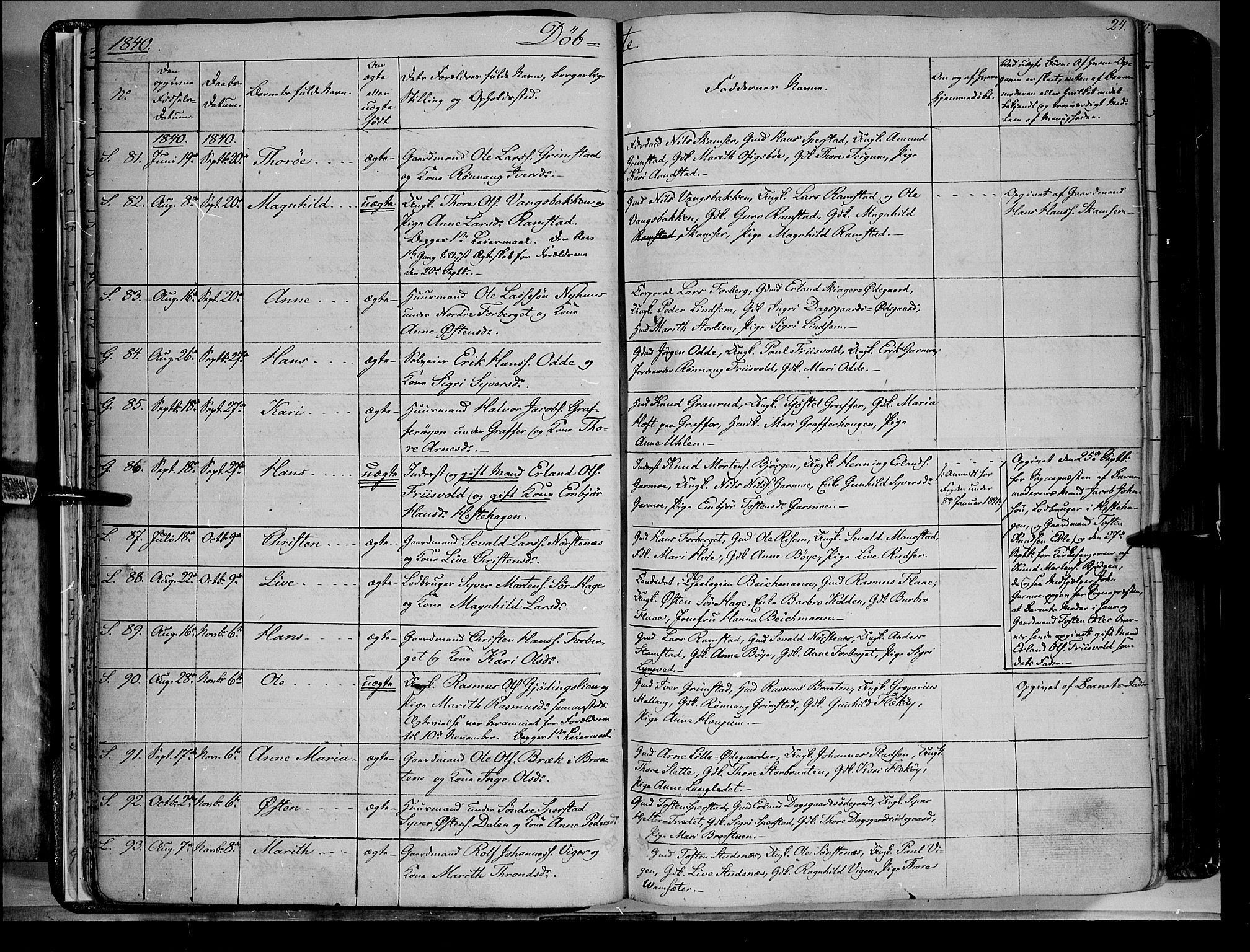 Lom prestekontor, AV/SAH-PREST-070/K/L0006: Parish register (official) no. 6A, 1837-1863, p. 24