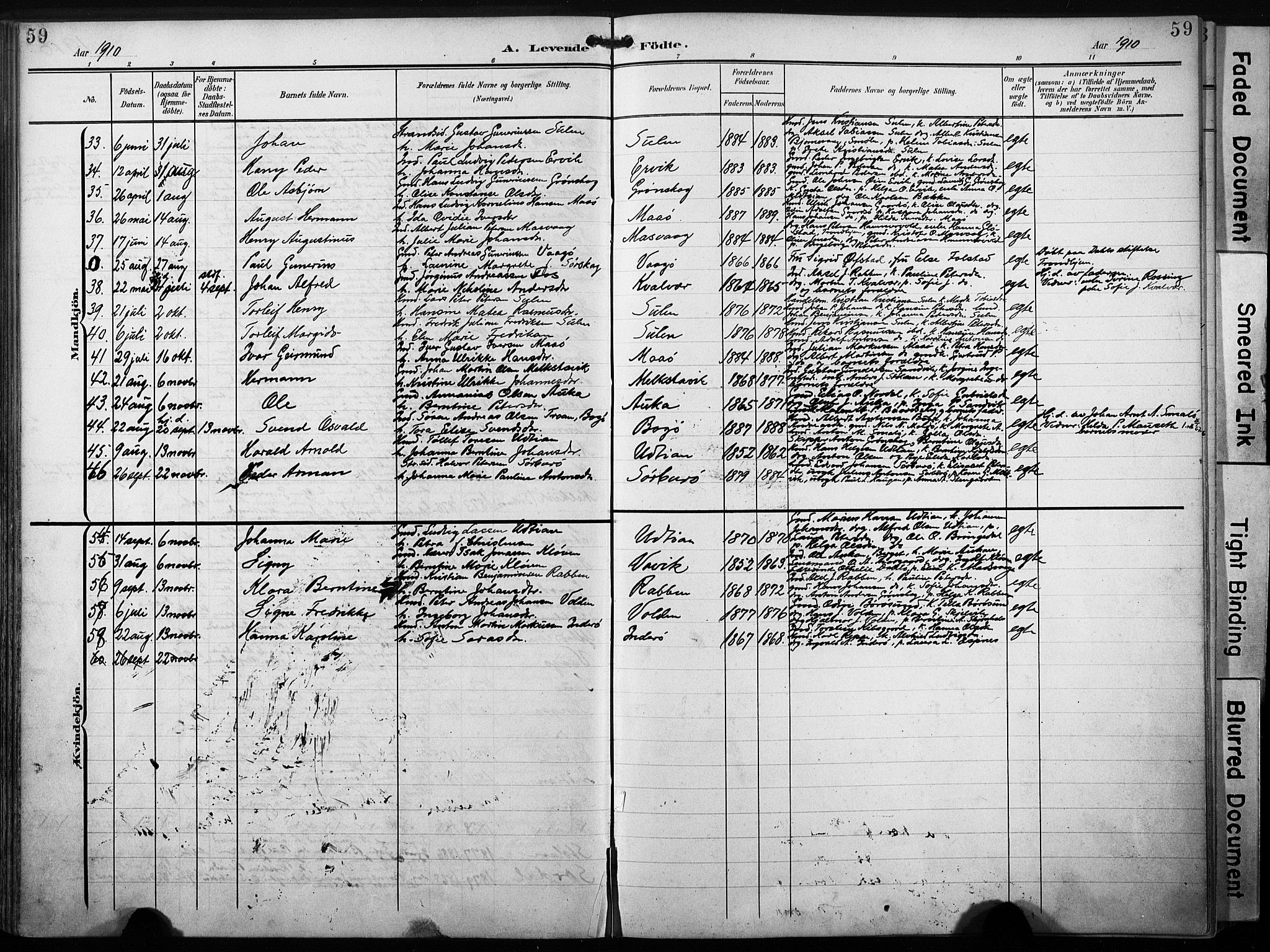 Ministerialprotokoller, klokkerbøker og fødselsregistre - Sør-Trøndelag, AV/SAT-A-1456/640/L0580: Parish register (official) no. 640A05, 1902-1910, p. 59