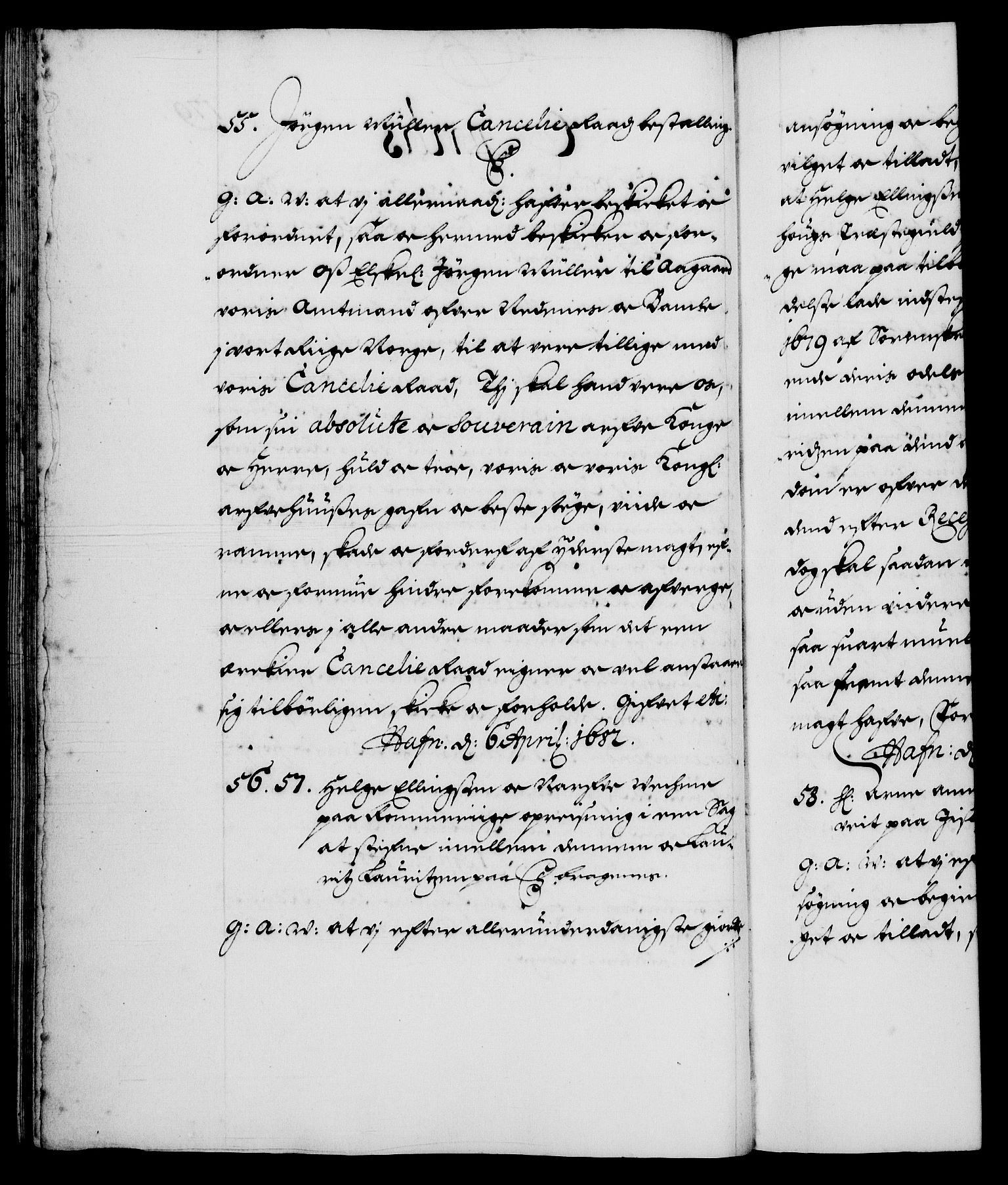 Danske Kanselli 1572-1799, RA/EA-3023/F/Fc/Fca/Fcaa/L0013: Norske registre (mikrofilm), 1681-1684, p. 179b