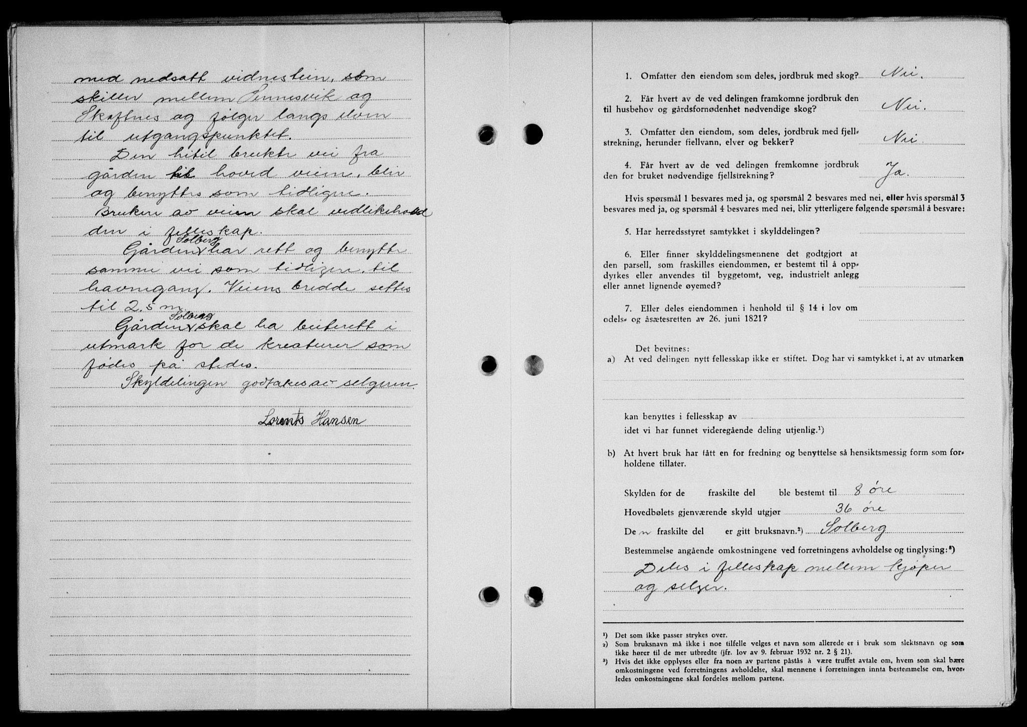 Lofoten sorenskriveri, SAT/A-0017/1/2/2C/L0024a: Mortgage book no. 24a, 1950-1950, Diary no: : 2248/1950