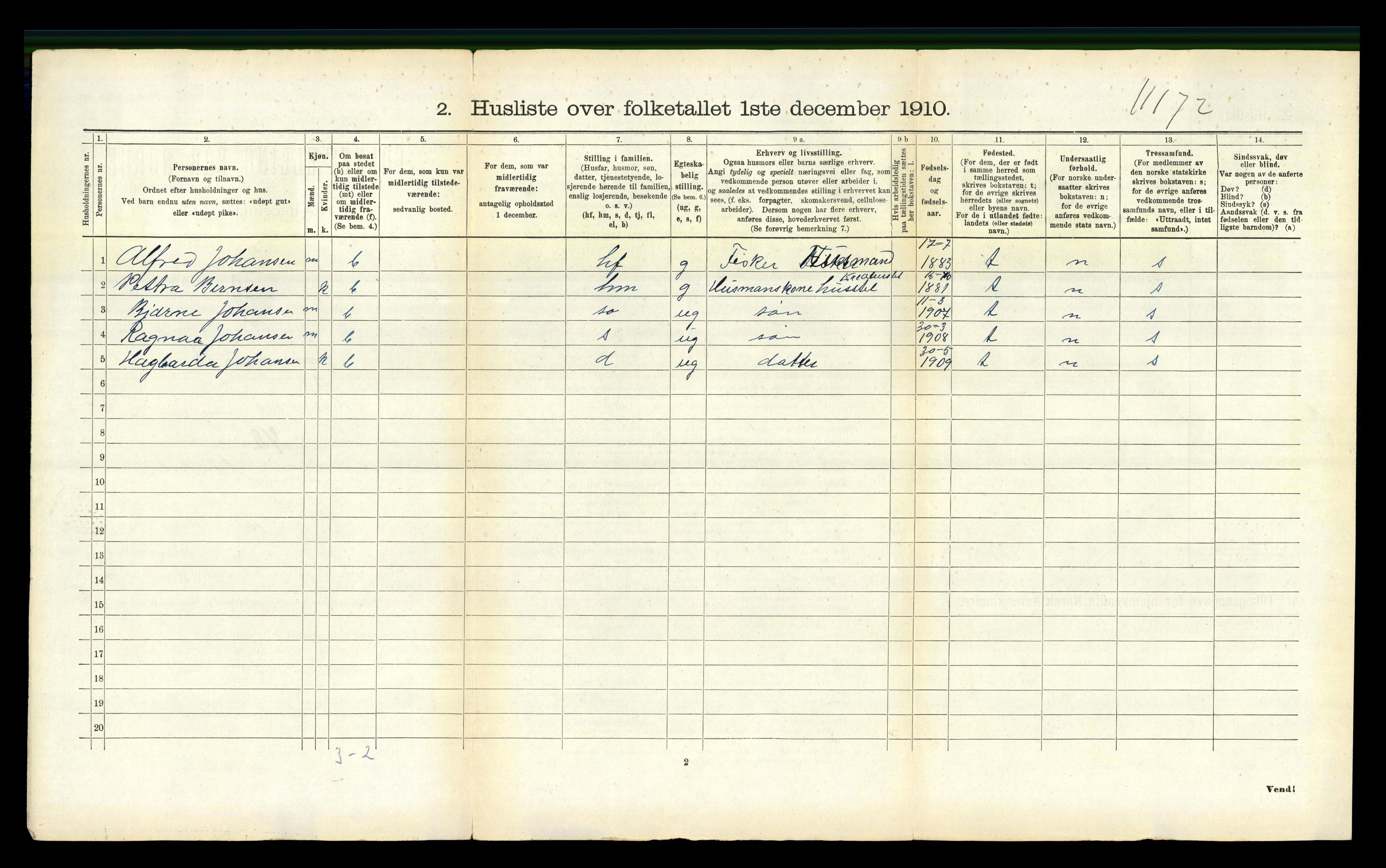 RA, 1910 census for Øksnes, 1910, p. 489